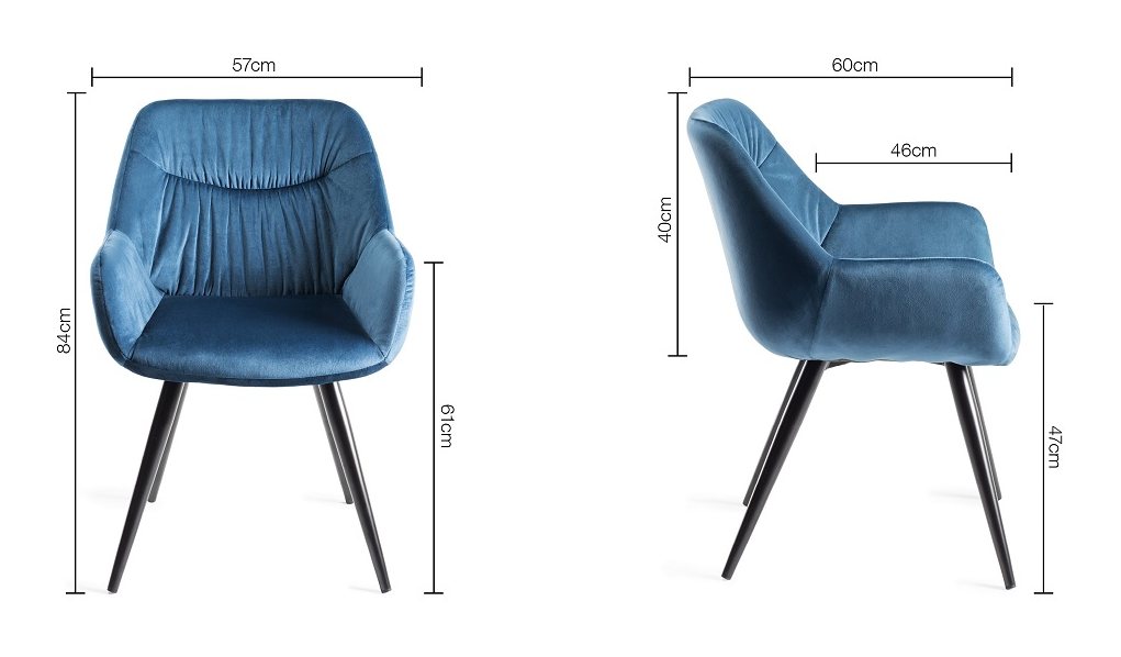 Tivoli Weathered Oak 6-8 Seater Table & 6 Dali Petrol Blue Velvet Chairs by Bentley Designs | Style Our Home
