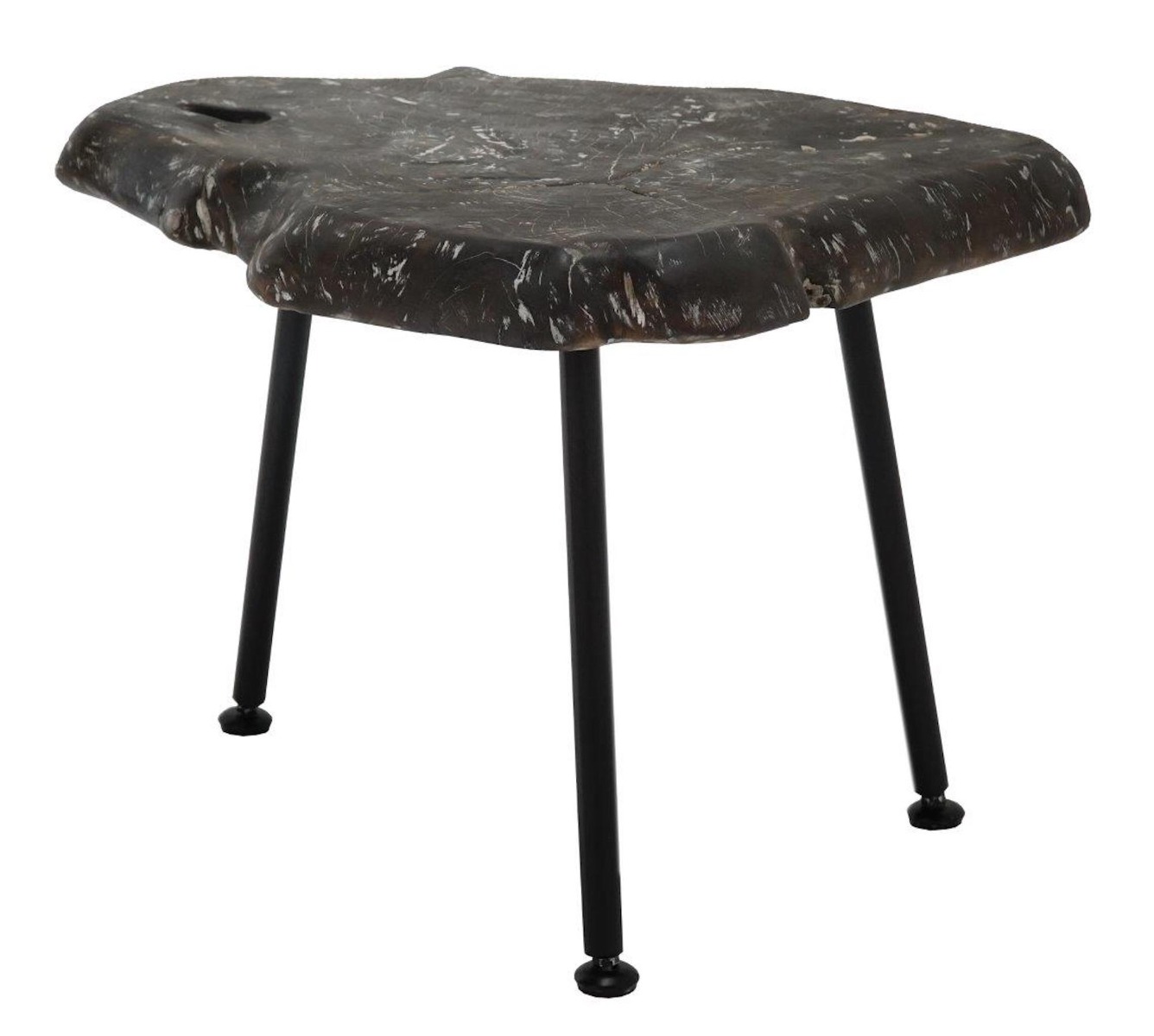 Charcoal Teak Slice Side Table by Monologue | Style Our Home