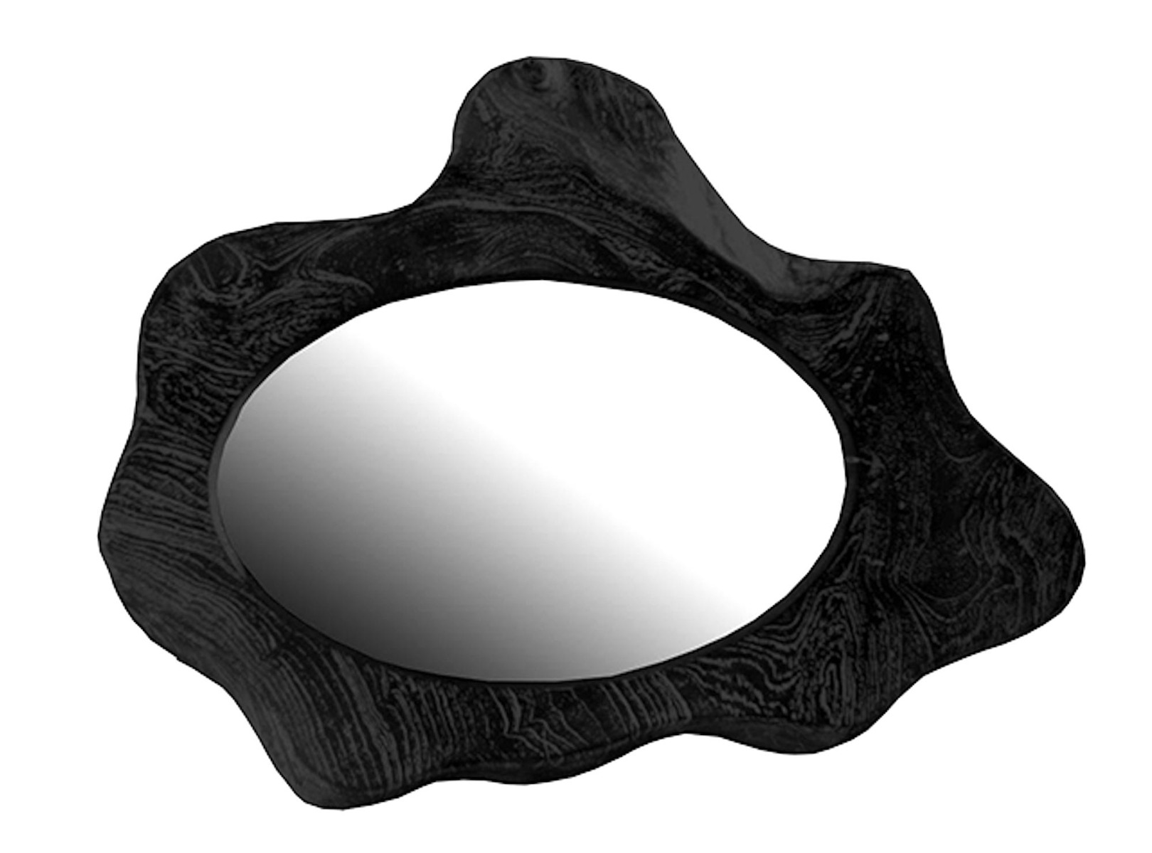 Charcoal Teak Slice Mirror by Monologue | Style Our Home