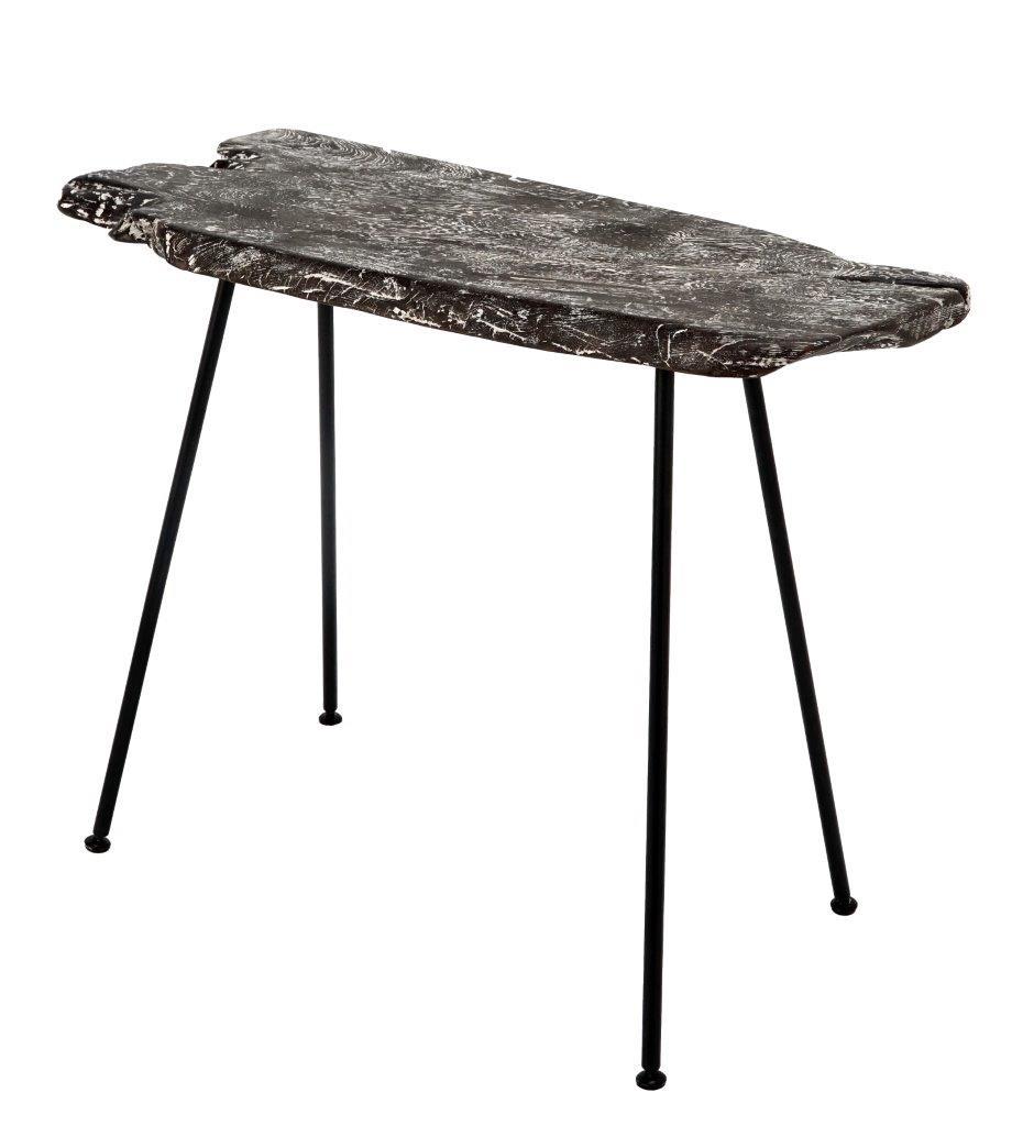 Charcoal Teak Slice Console Table by Monologue | Style Our Home