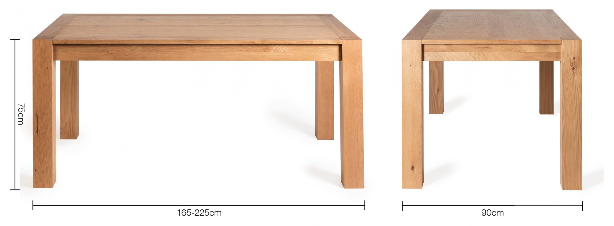 Turin Light Oak 6-8 Seater Table & 6 Dali Grey Velvet Chairs by Bentley Designs | Style Our Home
