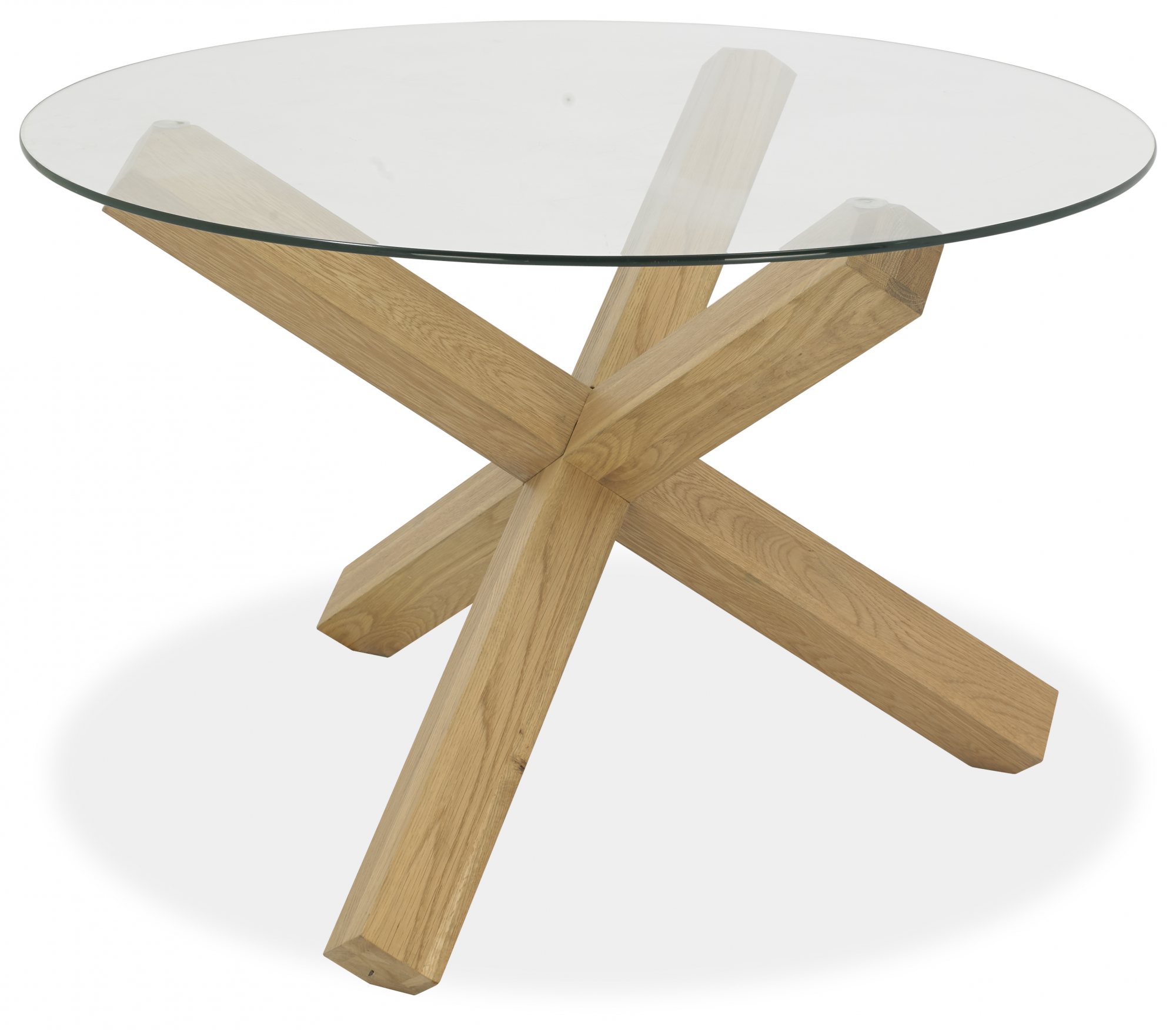 Turin Glass 4 Seater Table - Light Oak Legs & 4 Dali Grey Velvet Chairs by Bentley Designs | Style Our Home
