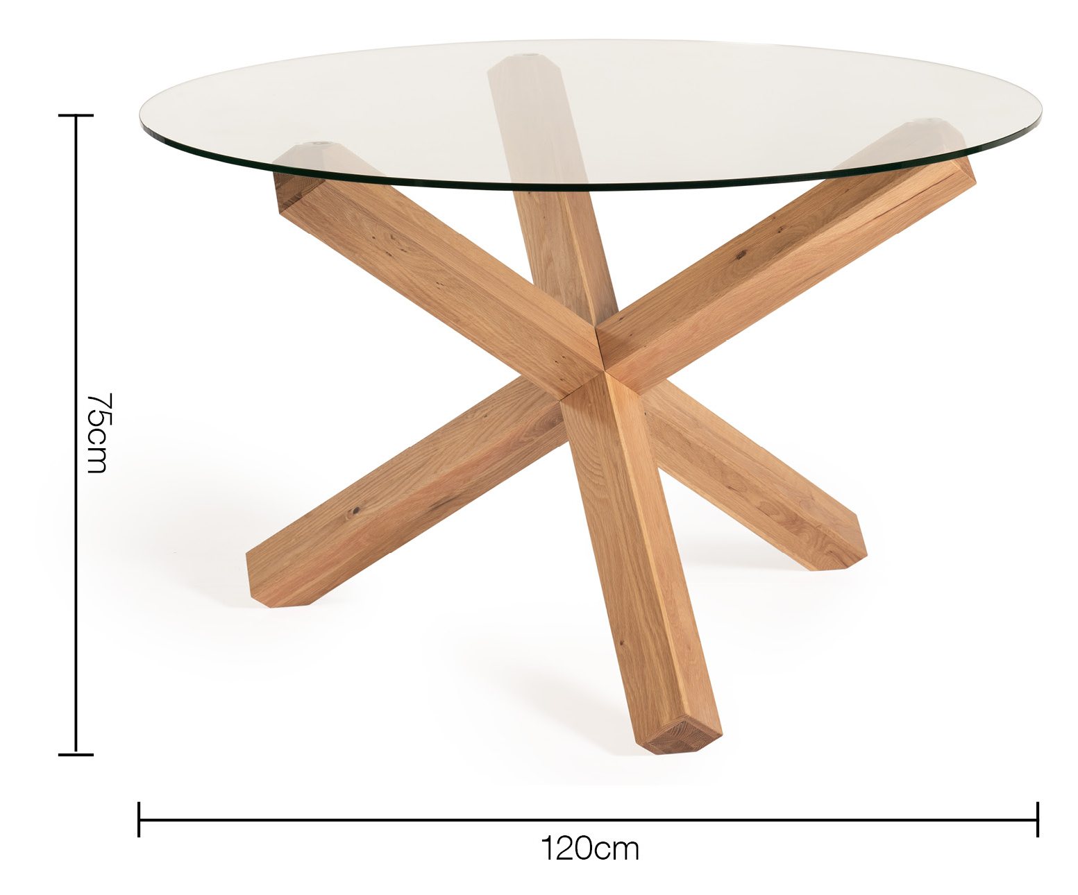 Turin Glass 4 Seater Table - Light Oak Legs & 4 Dali Grey Velvet Chairs by Bentley Designs | Style Our Home
