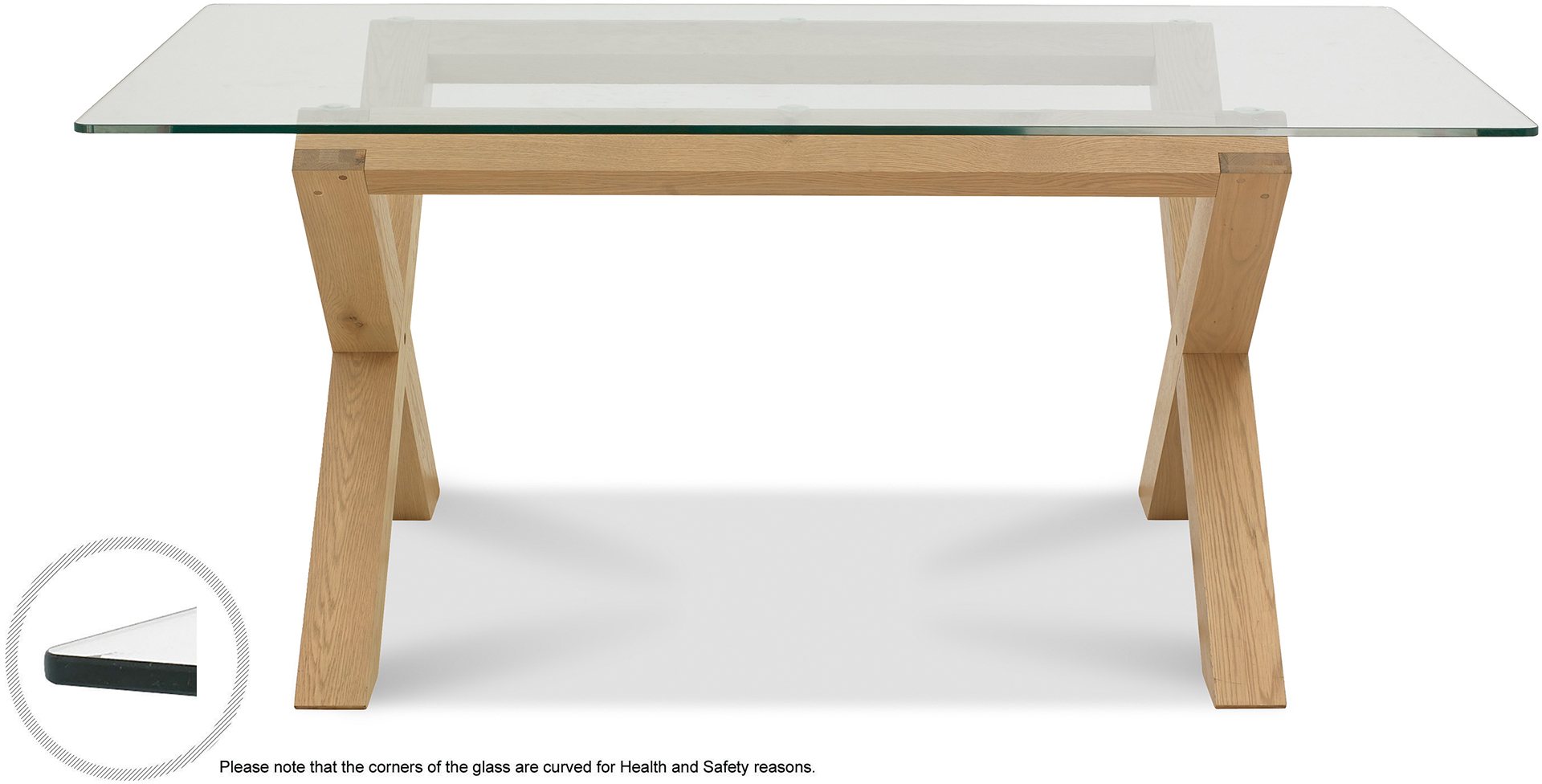 Turin Glass 6 Seater Table - Light Oak Legs & 6 Fontana Grey Velvet Chairs by Bentley Designs | Style Our Home