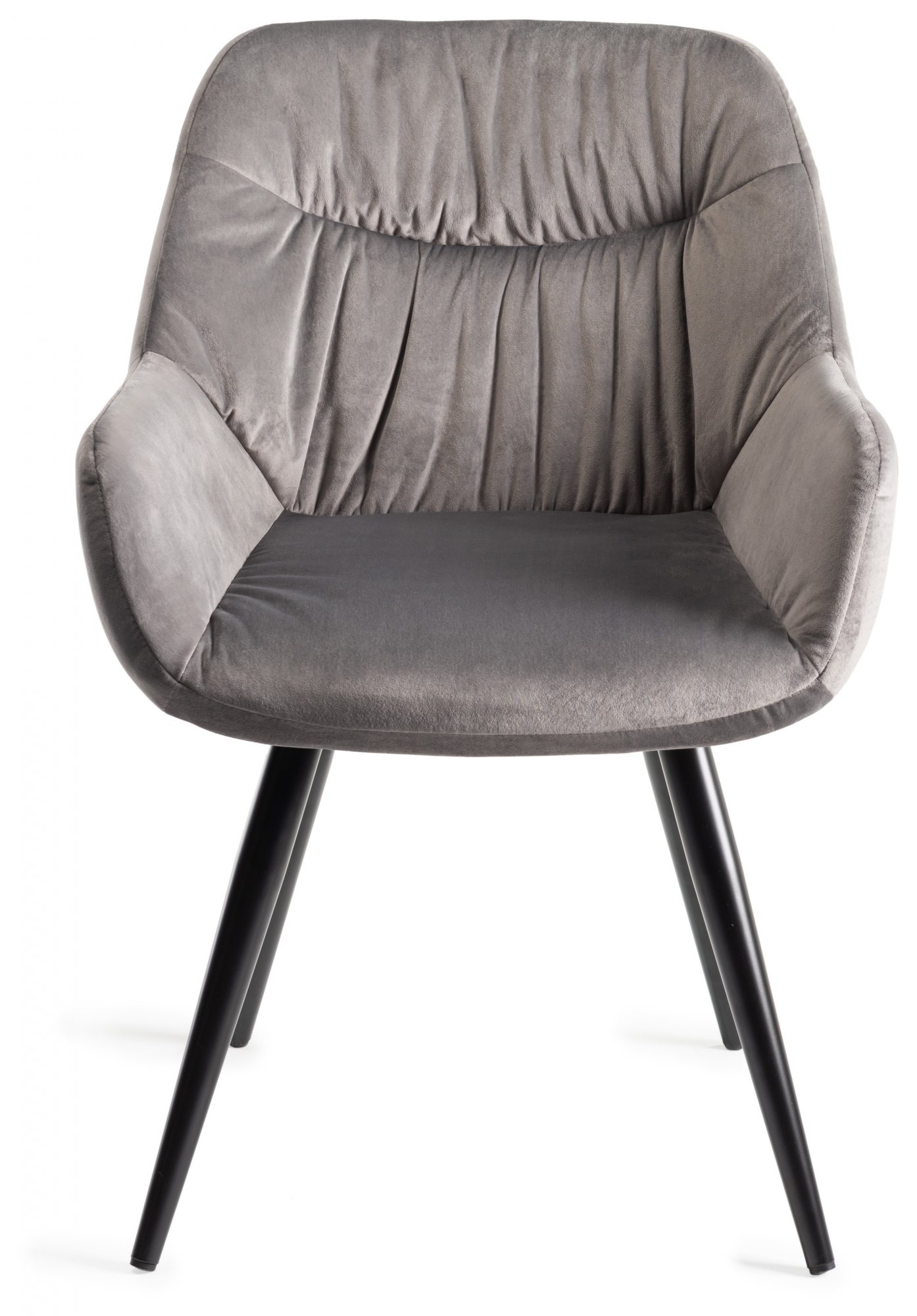 Turin Dark Oak 4-6 Seater Table & 4 Dali Grey Velvet Chairs by Bentley Designs | Style Our Home
