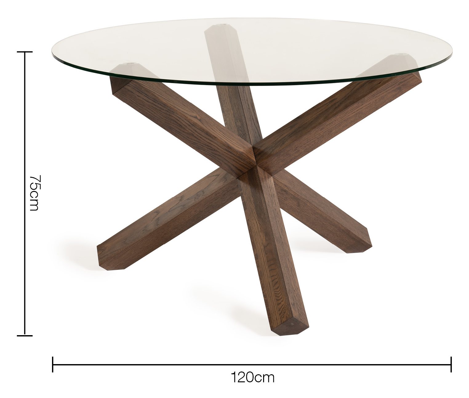 Turin Glass 4 Seater Table - Dark Oak Legs & 4 Dali Grey Velvet Chairs by Bentley Designs | Style Our Home