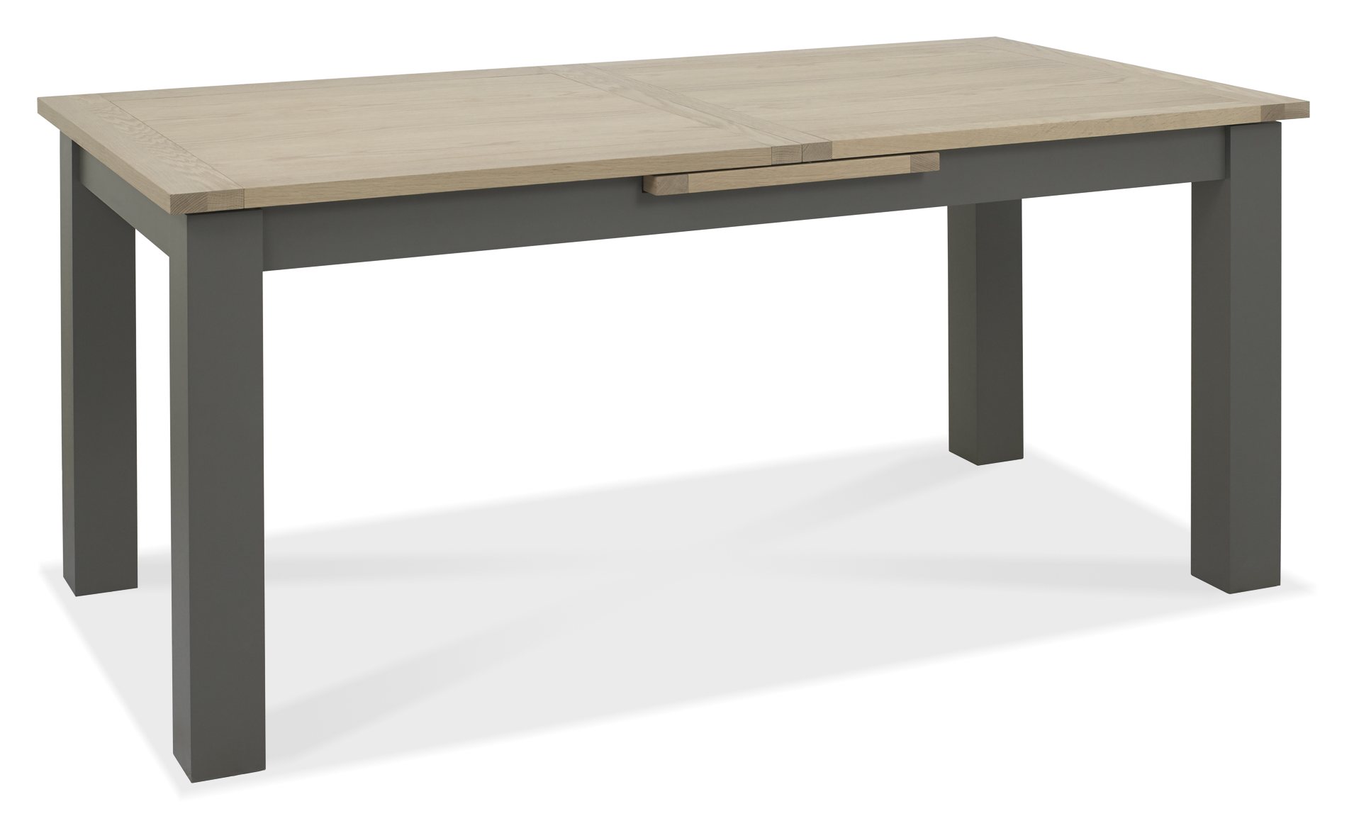 Oakham Scandi Oak 6-8 Seater Table - Dark Grey Legs & 6 Eriksen Grey Velvet Chairs by Bentley Designs | Style Our Home
