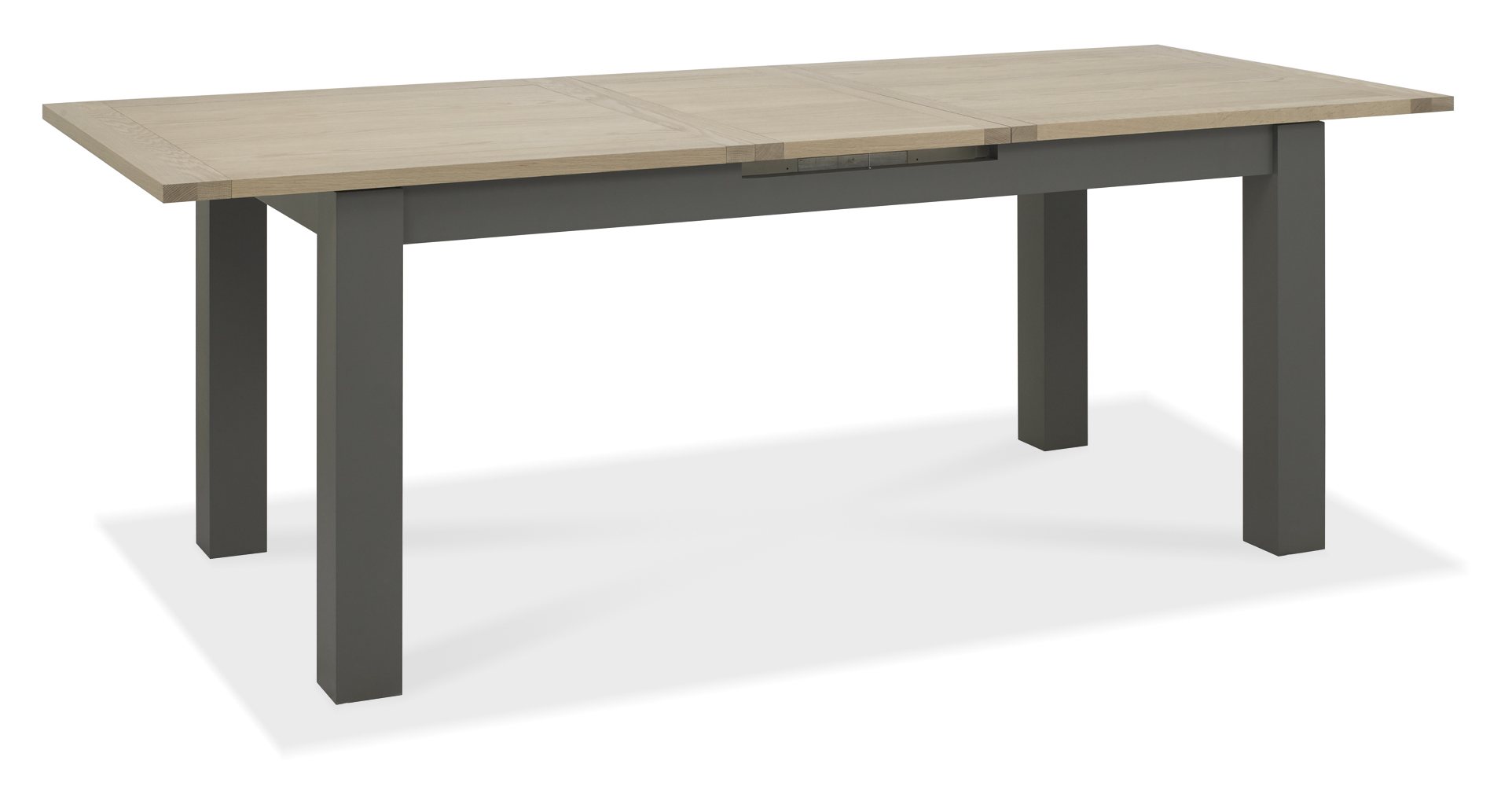 Oakham Scandi Oak 6-8 Seater Table - Dark Grey Legs & 6 Eriksen Grey Velvet Chairs by Bentley Designs | Style Our Home