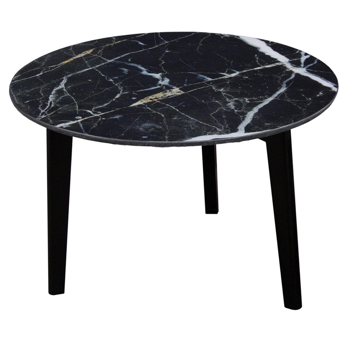 Round Lamp Table Black Marble Print - Large by Monologue | Style Our Home