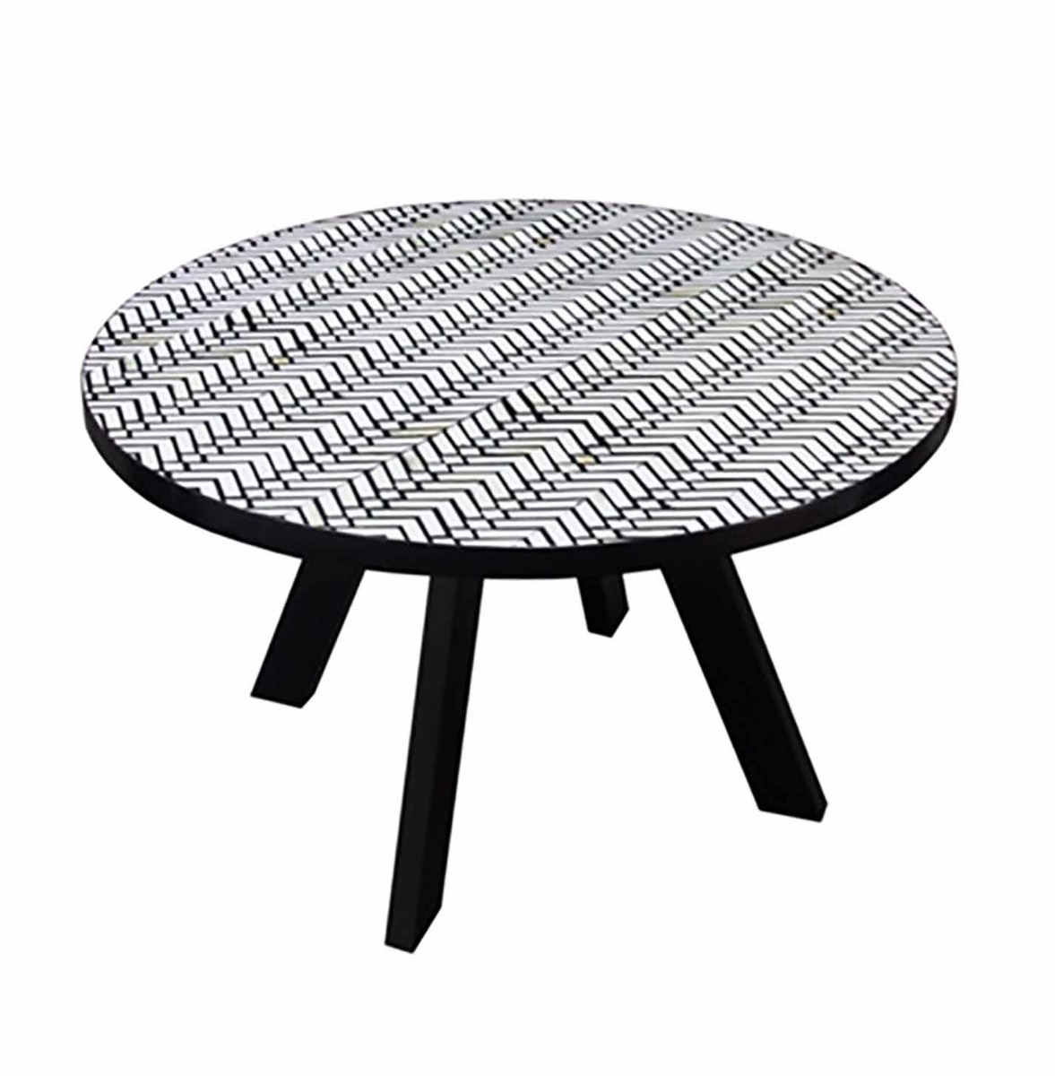 Round Dining Table - Mono Inlay Print by Monologue | Style Our Home