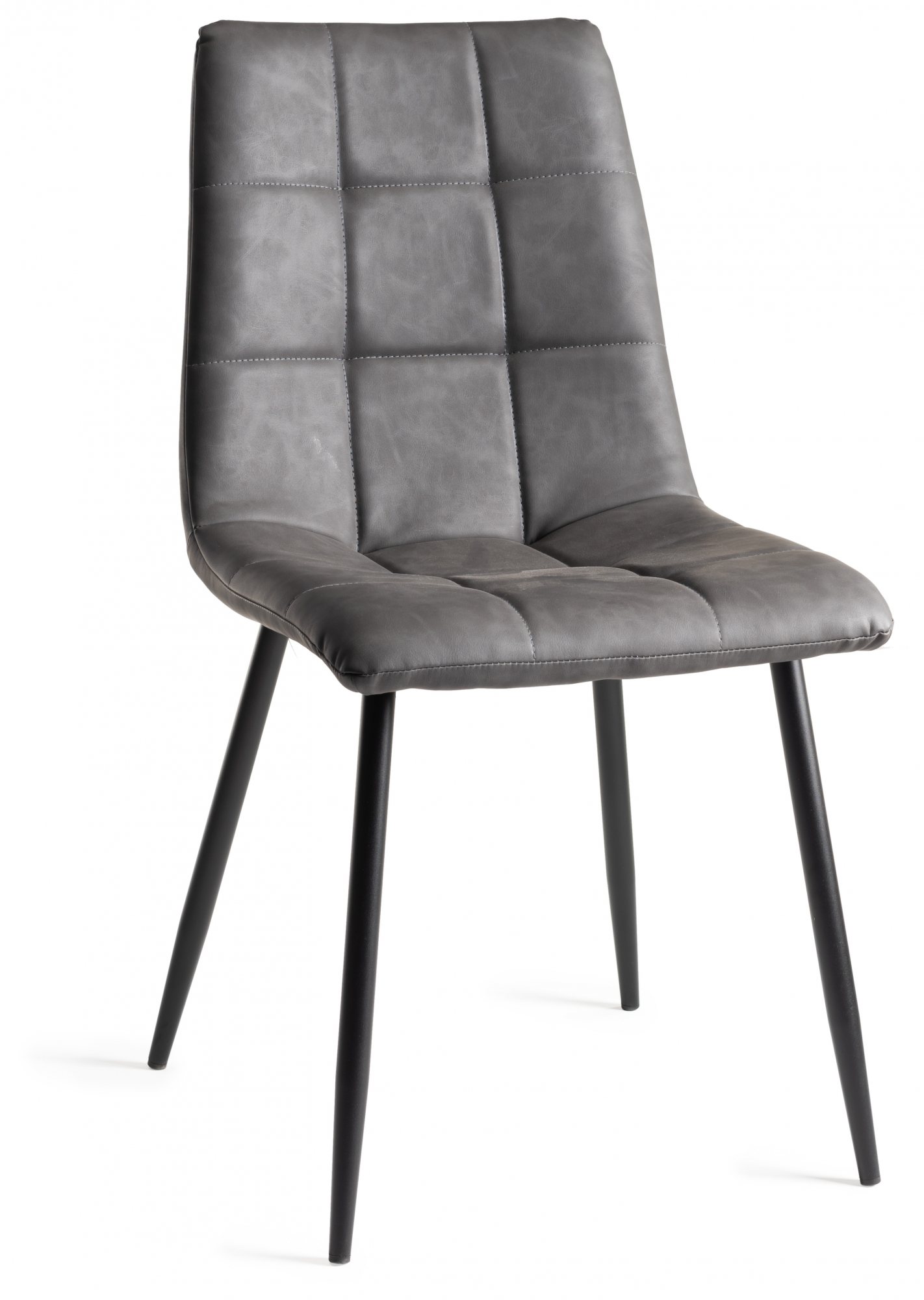 Tivoli Weathered Oak 4-6 Seater Table & 4 Mondrian Dark Grey Faux Leather Chairs by Bentley Designs | Style Our Home