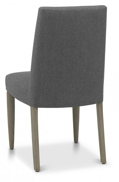 Monroe Silver Grey 4-6 Seater Dining Table & 4 Monroe Silver Grey Upholstered Chairs in Slate Grey Fabric by Bentley Designs | Style Our Home