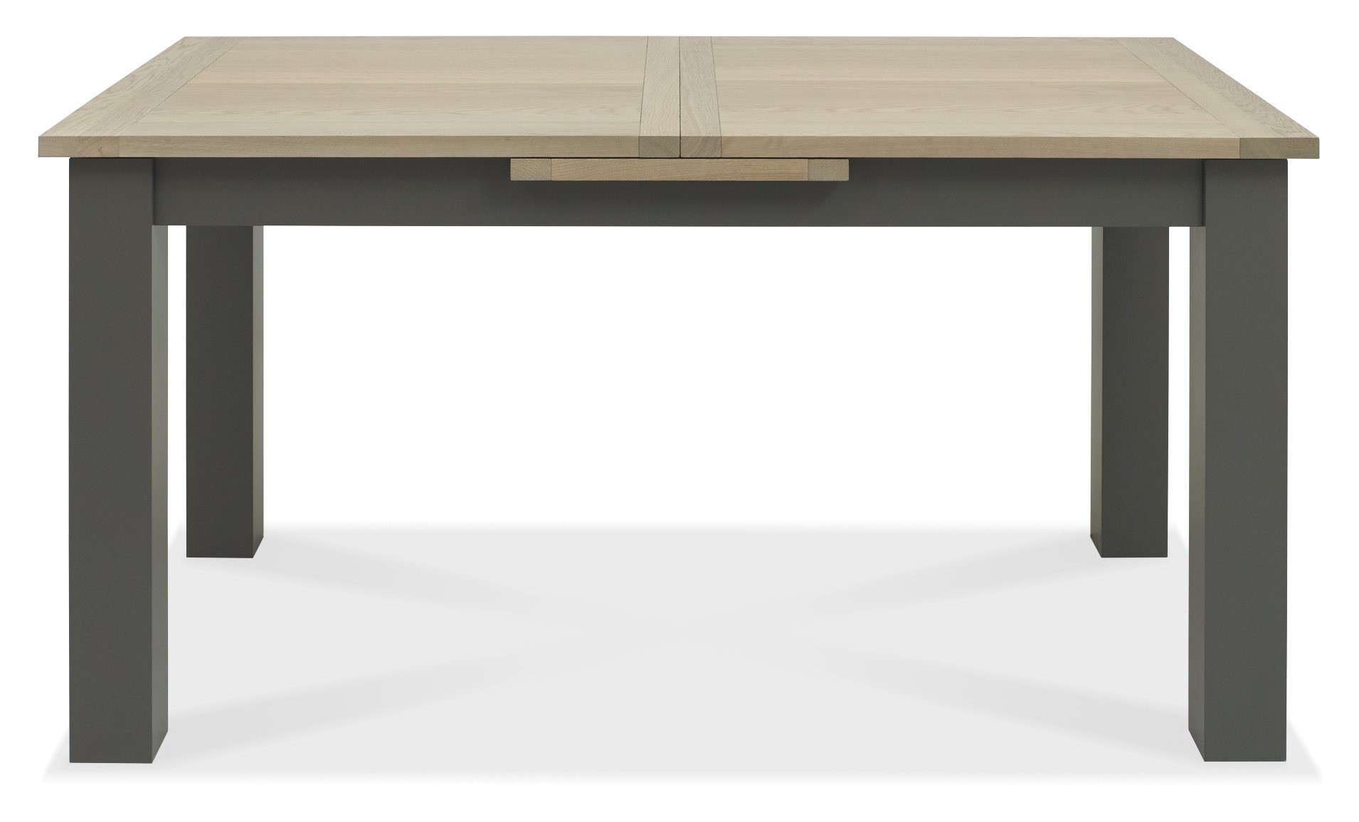 Oakham Dark Grey & Scandi 4-6 Seater Table & 4 Dark Grey Chairs in Dark Grey Bonded Leather by Bentley Designs | Style Our Home