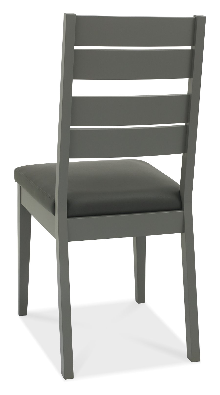 Oakham Dark Grey & Scandi 4-6 Seater Table & 4 Dark Grey Chairs in Dark Grey Bonded Leather by Bentley Designs | Style Our Home