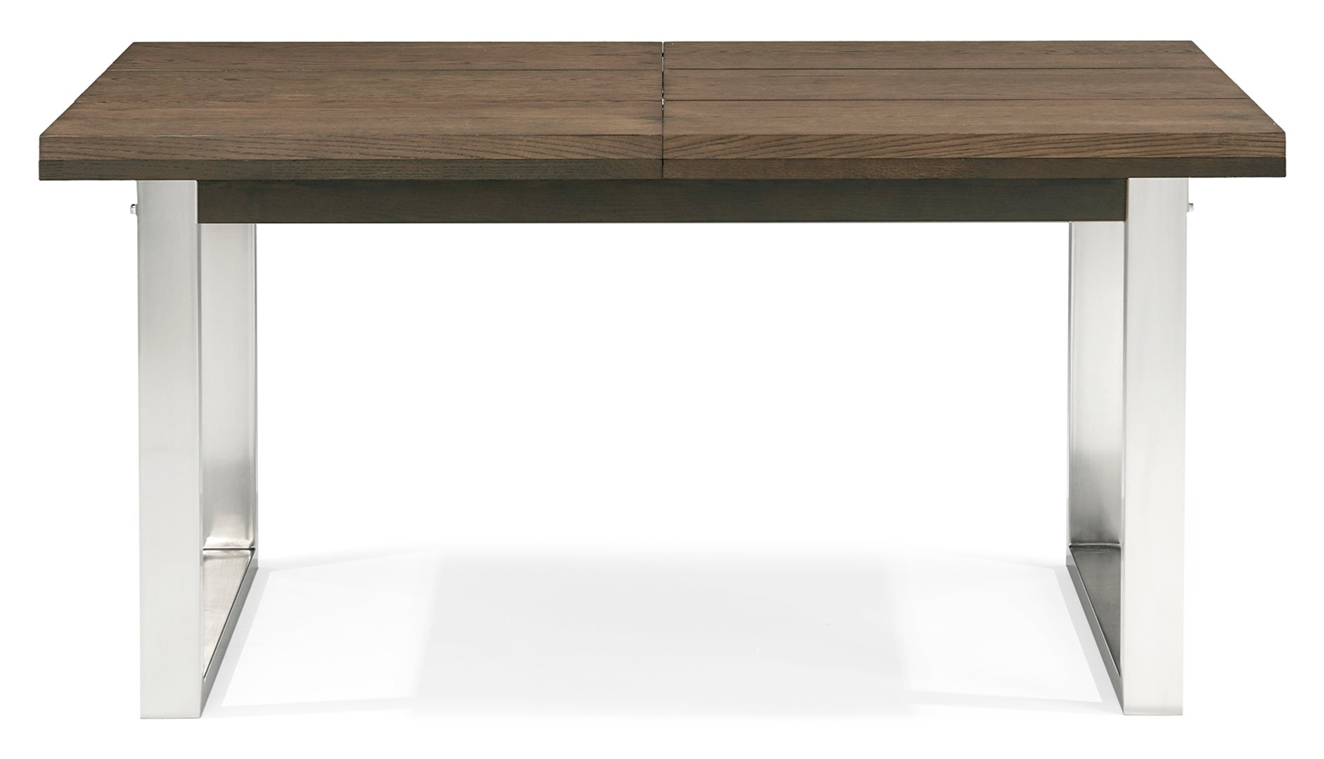 Tivoli Dark Oak 4-6 Seater Table & 4 Cantilever Chairs in Mottled Black Faux Leather by Bentley Designs | Style Our Home