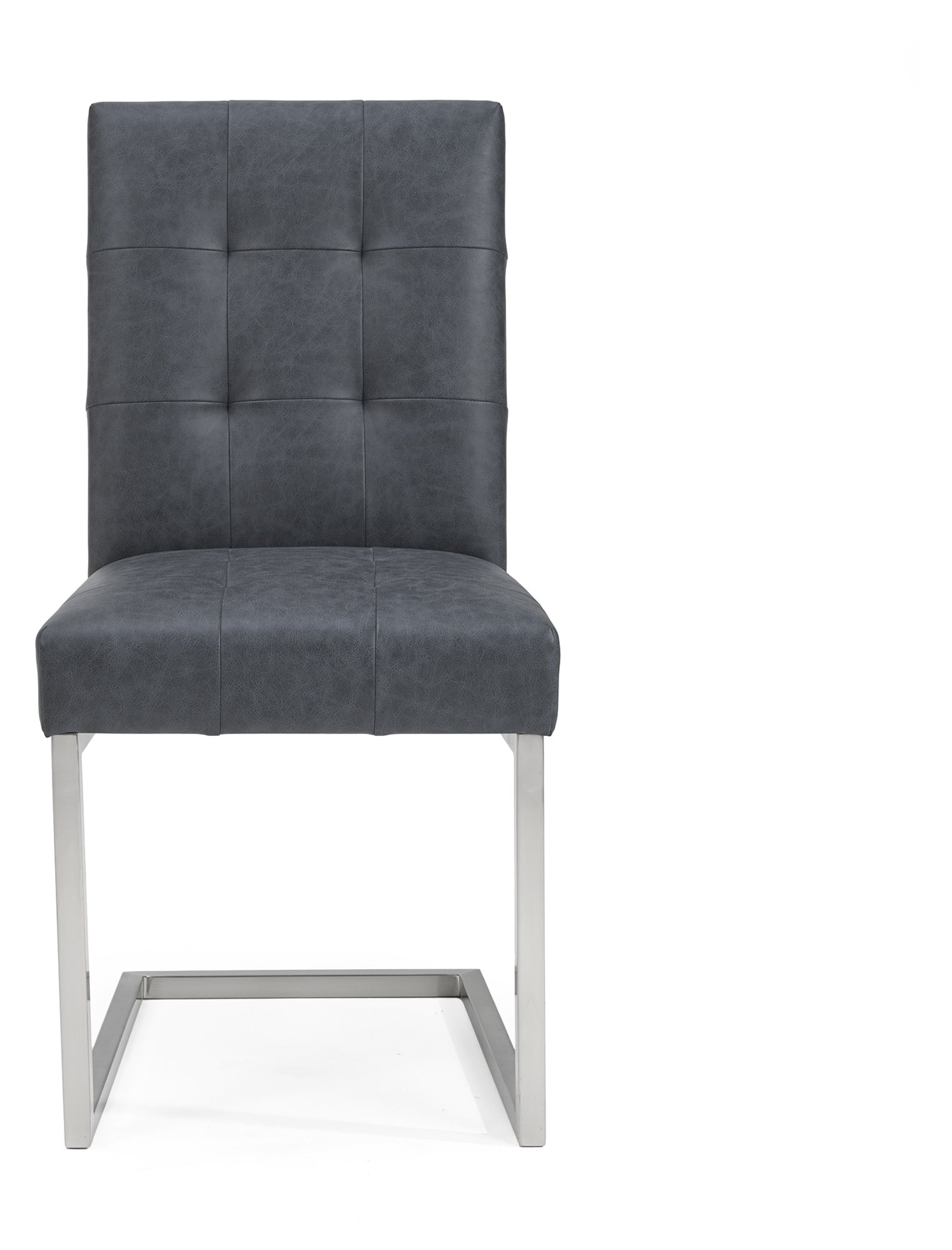 Tivoli Dark Oak 4-6 Seater Table & 4 Cantilever Chairs in Mottled Black Faux Leather by Bentley Designs | Style Our Home