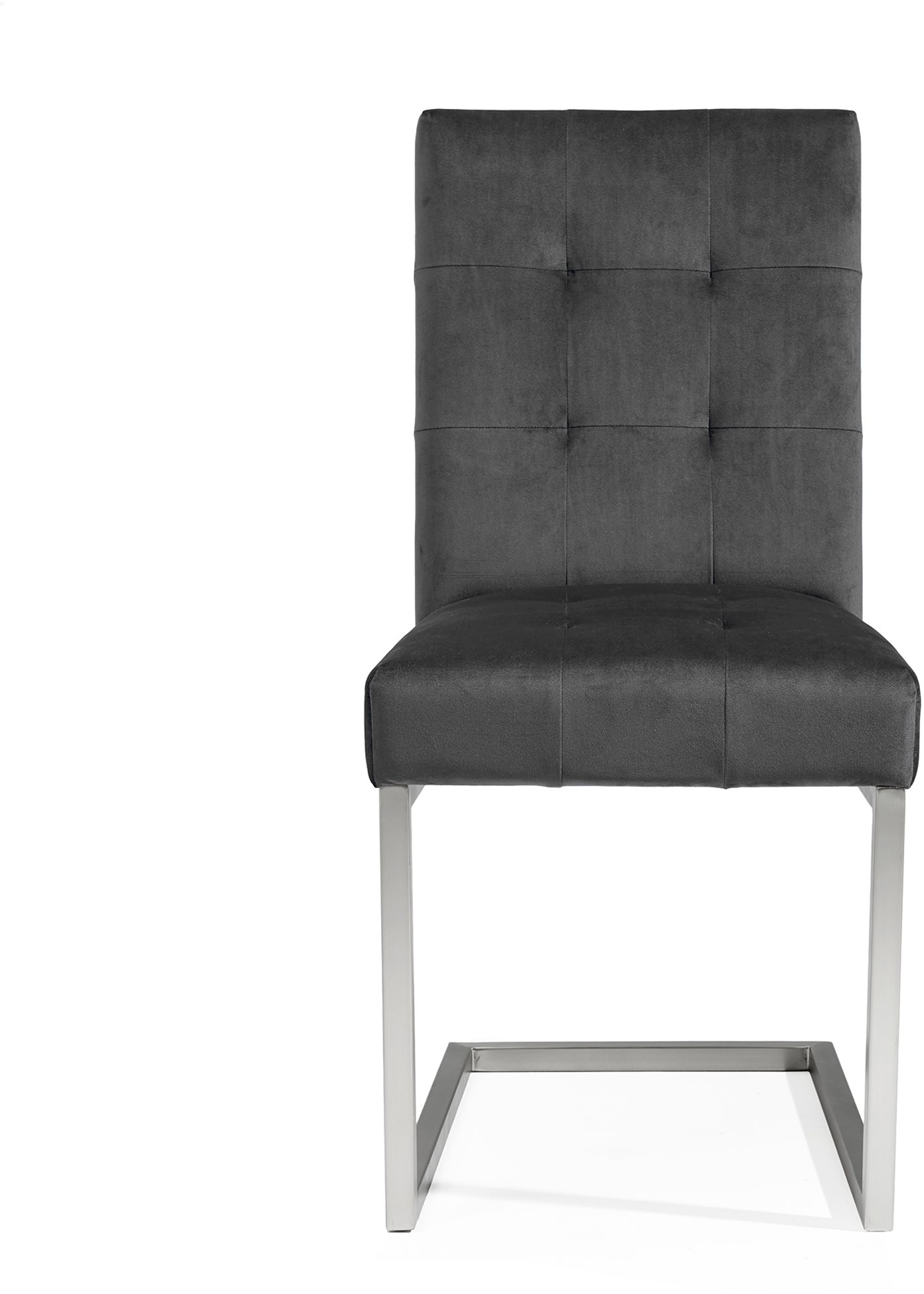Tivoli Dark Oak 6-8 Seater Table & 6 Cantilever Chairs in Gun Metal Velvet by Bentley Designs | Style Our Home