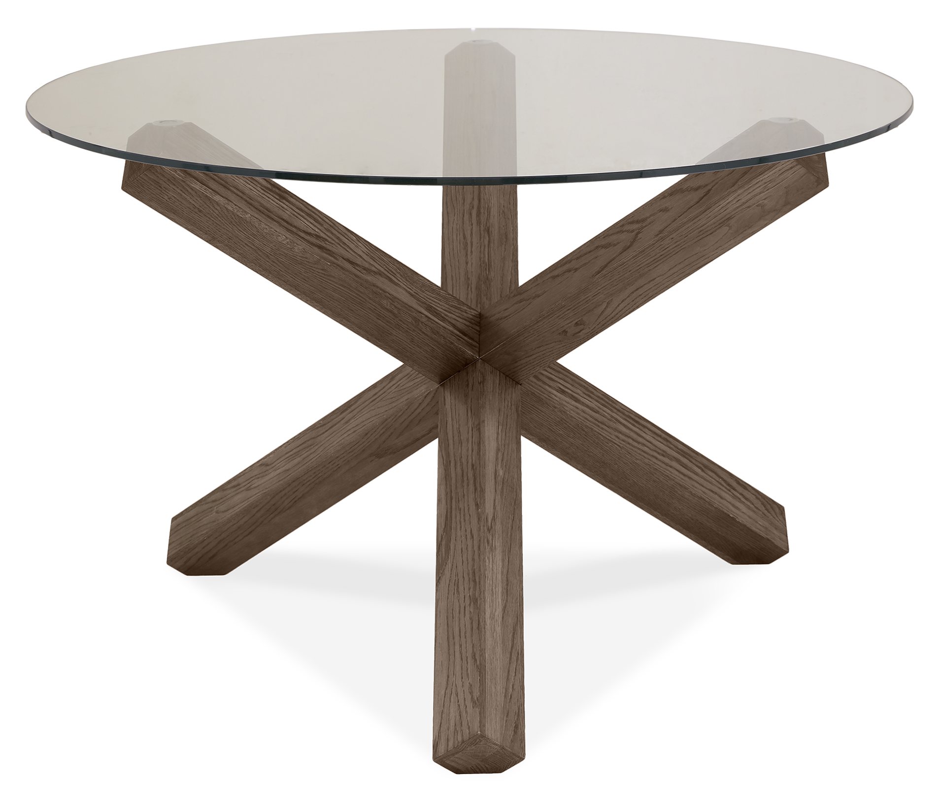 Turin Glass 4 Seater Table - Dark Oak Legs & 4 Low Back Chairs in Gun Metal Velvet by Bentley Designs | Style Our Home