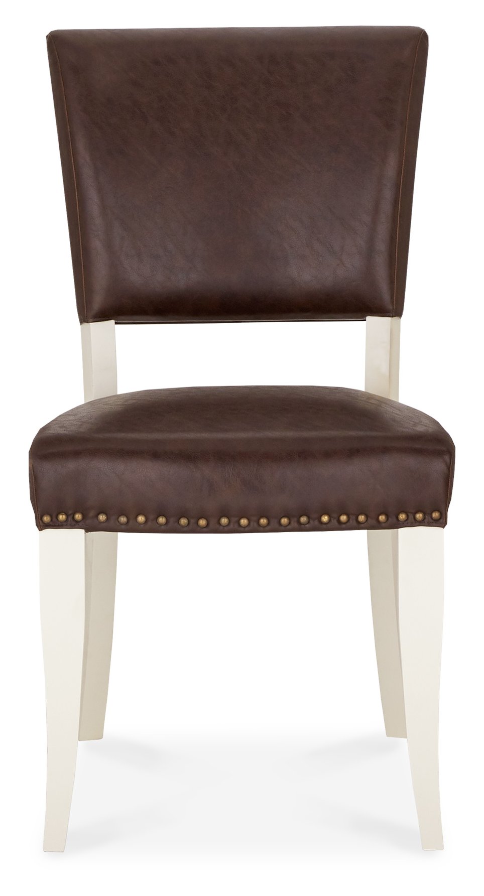 Belgrave Two Tone 6-8 Seater Table & 6 Oak Chairs in Rustic Tan Faux Leather by Bentley Designs | Style Our Home