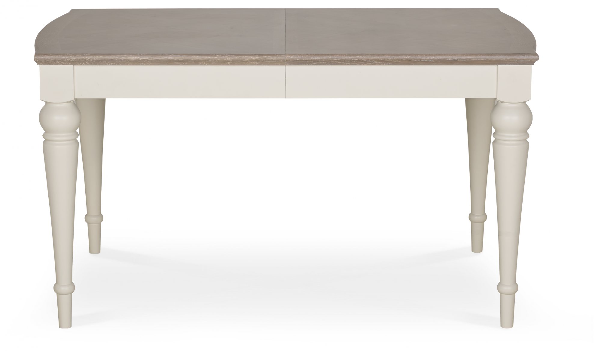 Montreux Grey Washed Oak & Soft Grey 4-6 Seater Table & 4 Upholstered Chairs in Grey Bonded Leather by Bentley Designs | Style Our Home