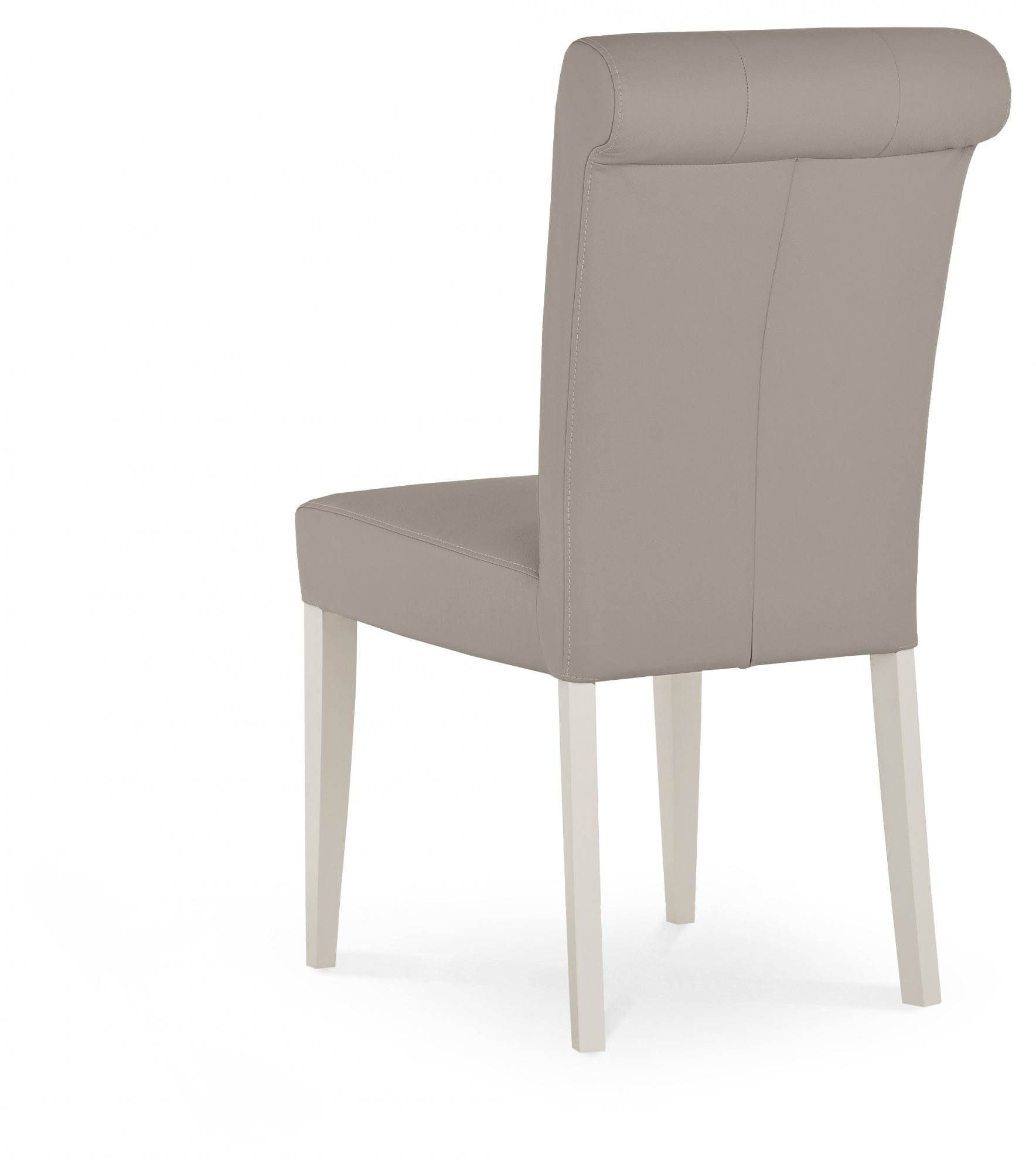 Montreux Grey Washed Oak & Soft Grey 4-6 Seater Table & 4 Upholstered Chairs in Grey Bonded Leather by Bentley Designs | Style Our Home