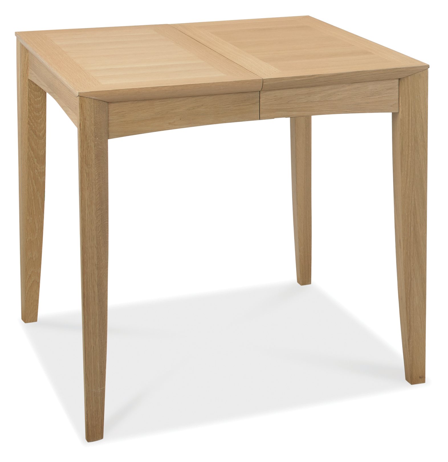 Bergen Oak 2-4 Seater Table & 2 Low Slat Back Chairs in Black Gold Fabric by Bentley Designs | Style Our Home