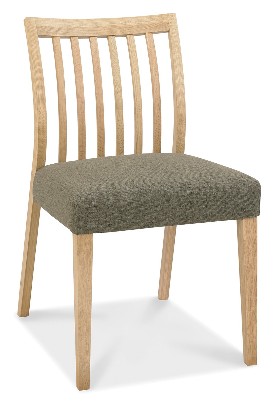 Bergen Oak 2-4 Seater Table & 2 Low Slat Back Chairs in Black Gold Fabric by Bentley Designs | Style Our Home