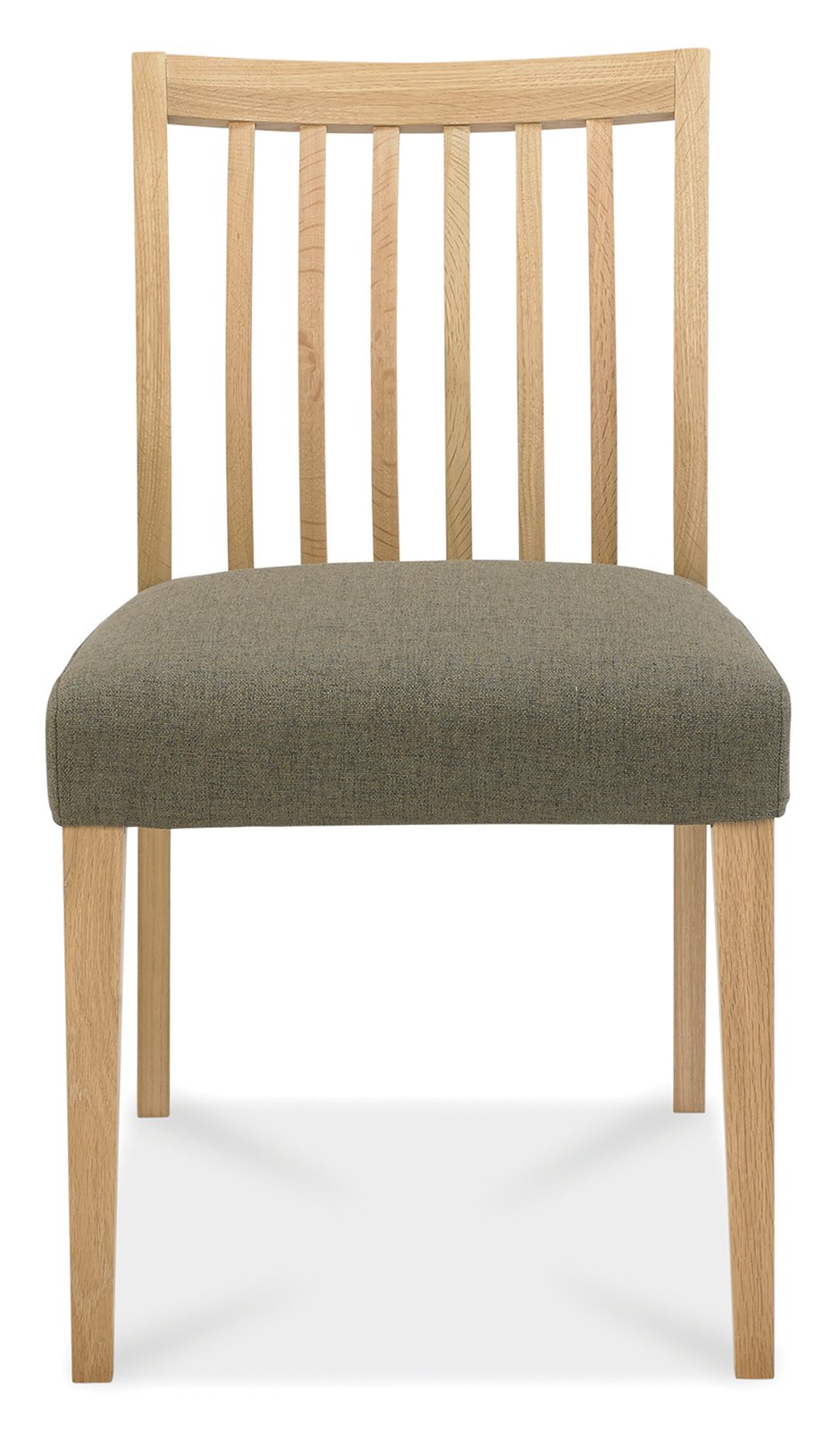 Bergen Oak 2-4 Seater Table & 2 Low Slat Back Chairs in Black Gold Fabric by Bentley Designs | Style Our Home