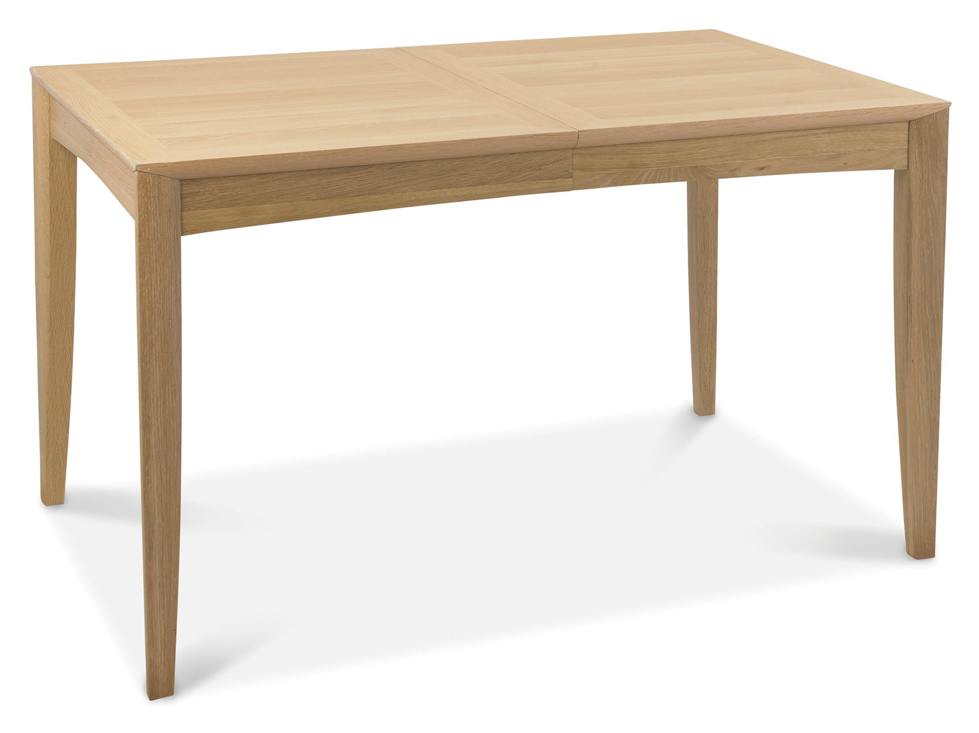 Bergen Oak 4-6 Seater Table & 4 Slat Back Chairs in Black Gold Fabric by Bentley Designs | Style Our Home