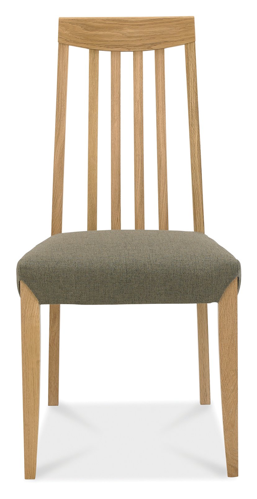 Bergen Oak 4-6 Seater Table & 4 Slat Back Chairs in Black Gold Fabric by Bentley Designs | Style Our Home