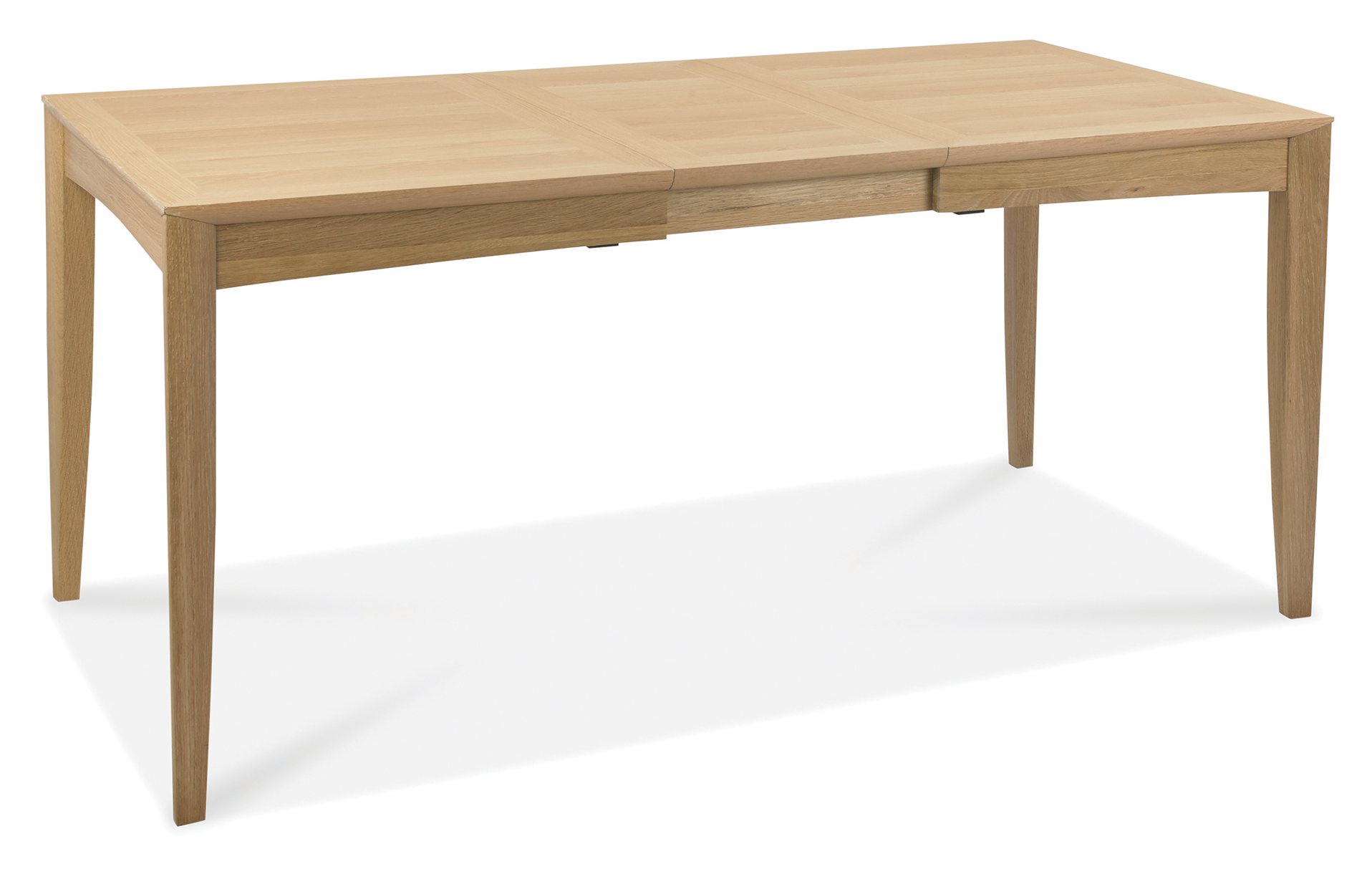 Bergen Oak 4-6 Seater Table & 4 Upholstered Chairs in Black Gold Fabric by Bentley Designs | Style Our Home