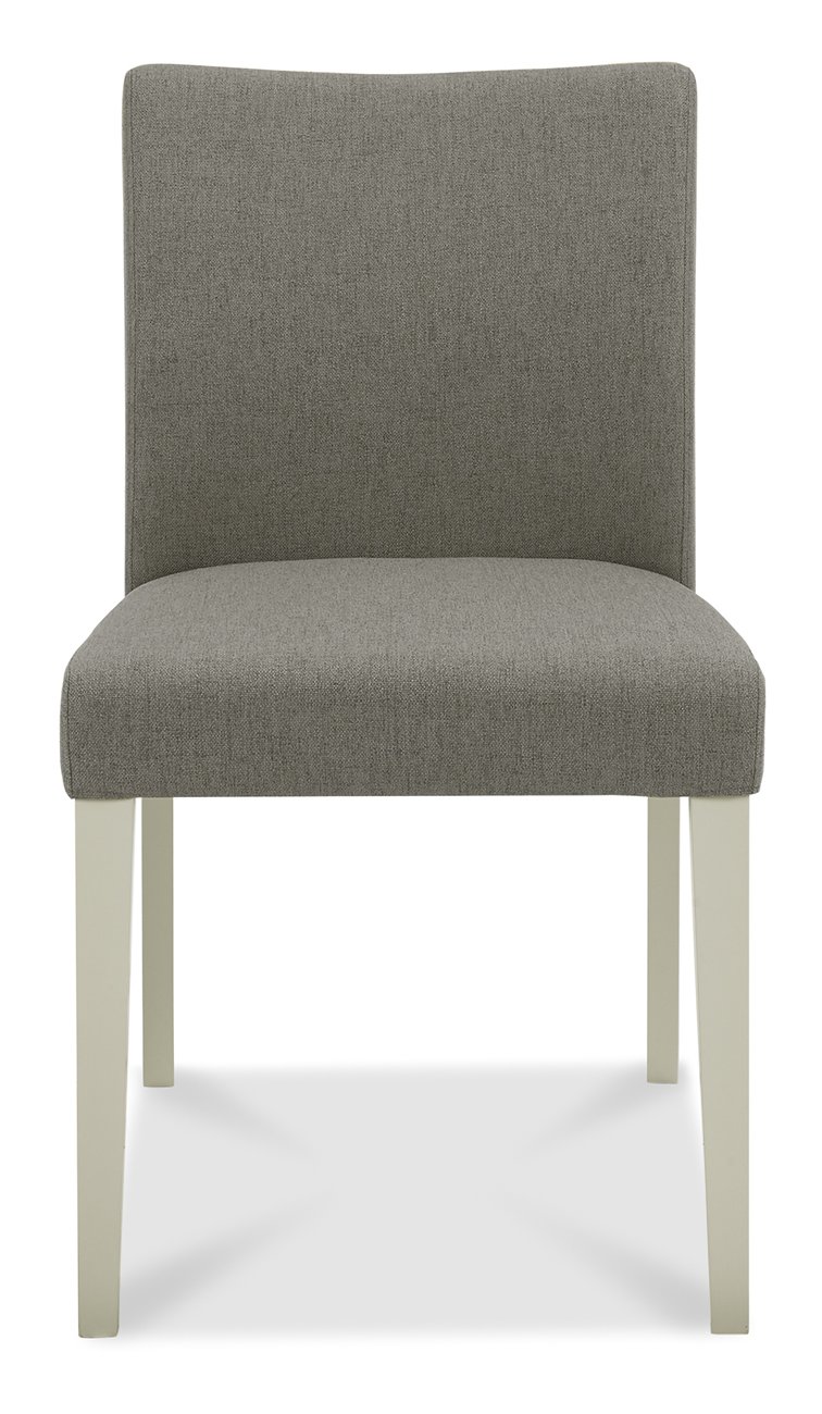 Bergen Grey Washed Oak 2-4 Seater Table & 4 Chairs in Titanium Fabric by Bentley Designs | Style Our Home