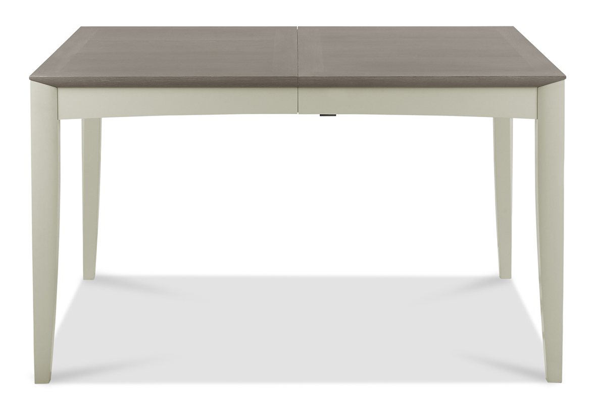 Bergen Grey Washed Oak 4-6 Seater Table & 4 Slat Back Chairs in Titanium Fabric by Bentley Designs | Style Our Home