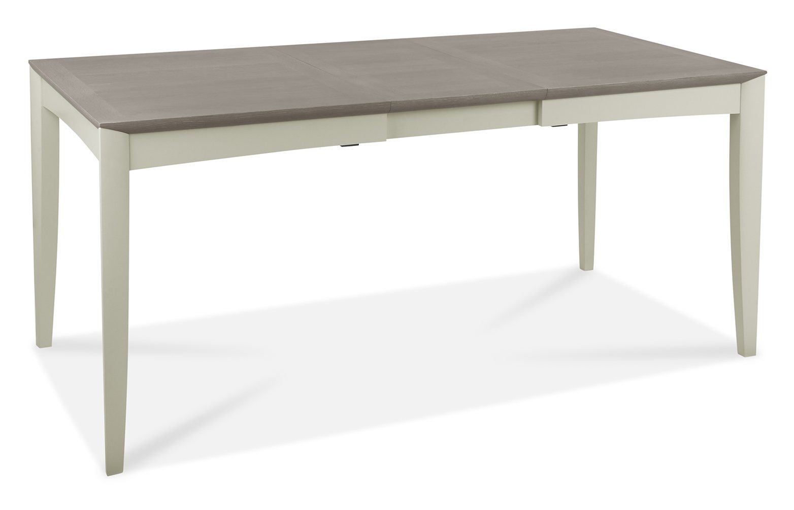 Bergen Grey Washed Oak 4-6 Seater Table & 4 Slat Back Chairs in Grey Bonded Leather by Bentley Designs | Style Our Home