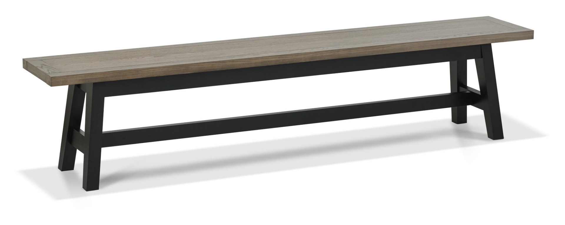 Camden Weathered Oak & Peppercorn Large Bench by Bentley Designs | Style Our Home