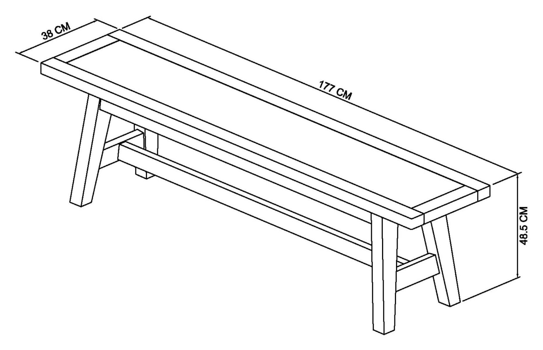 Camden Weathered Oak & Peppercorn Small Bench by Bentley Designs | Style Our Home