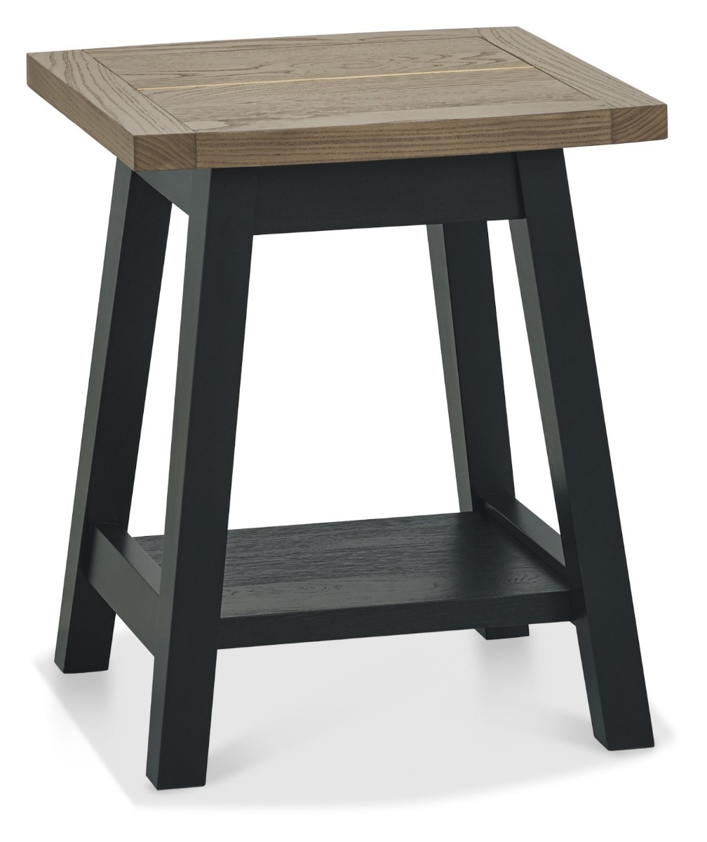 Camden Weathered Oak & Peppercorn Lamp Table by Bentley Designs | Style Our Home