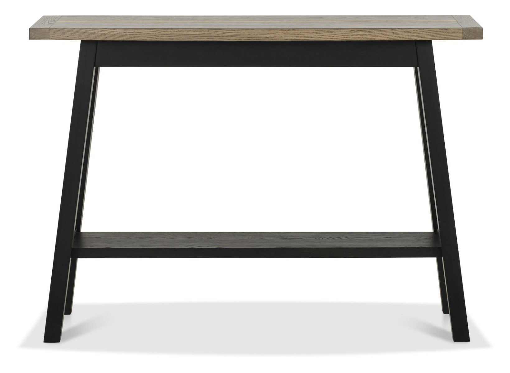 Camden Weathered Oak & Peppercorn Console Table With Shelf by Bentley Designs | Style Our Home