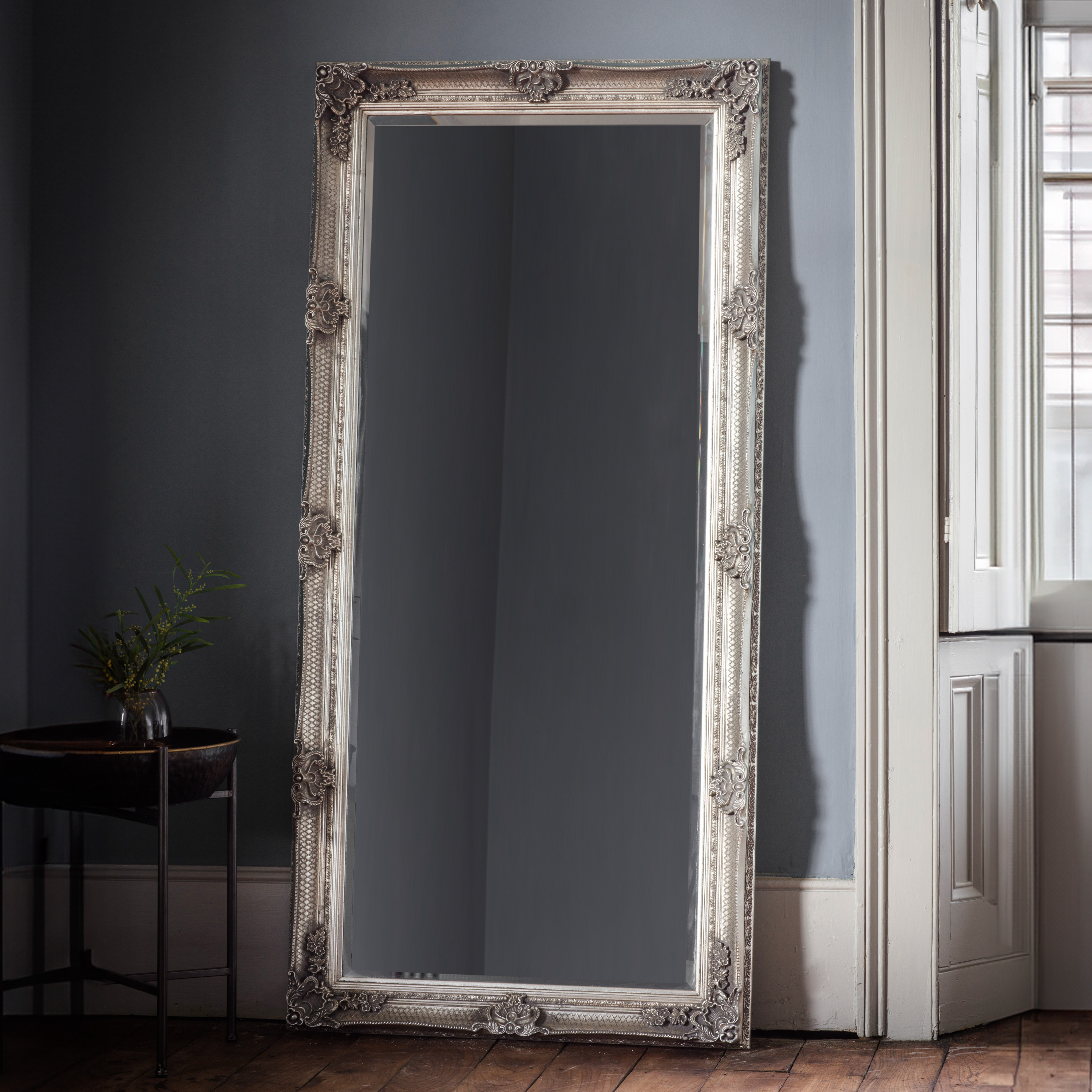 Abbano Leaner Mirror Silver by Gallery Living | Style Our Home