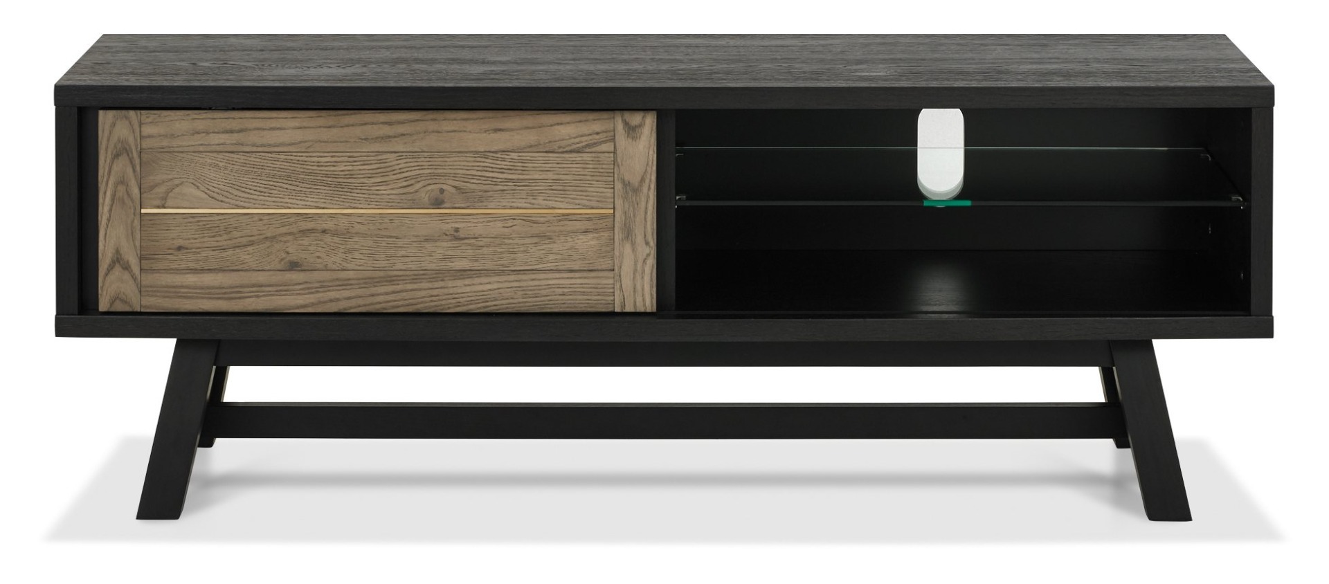 Camden Weathered Oak & Peppercorn Entertainment Unit by Bentley Designs | Style Our Home