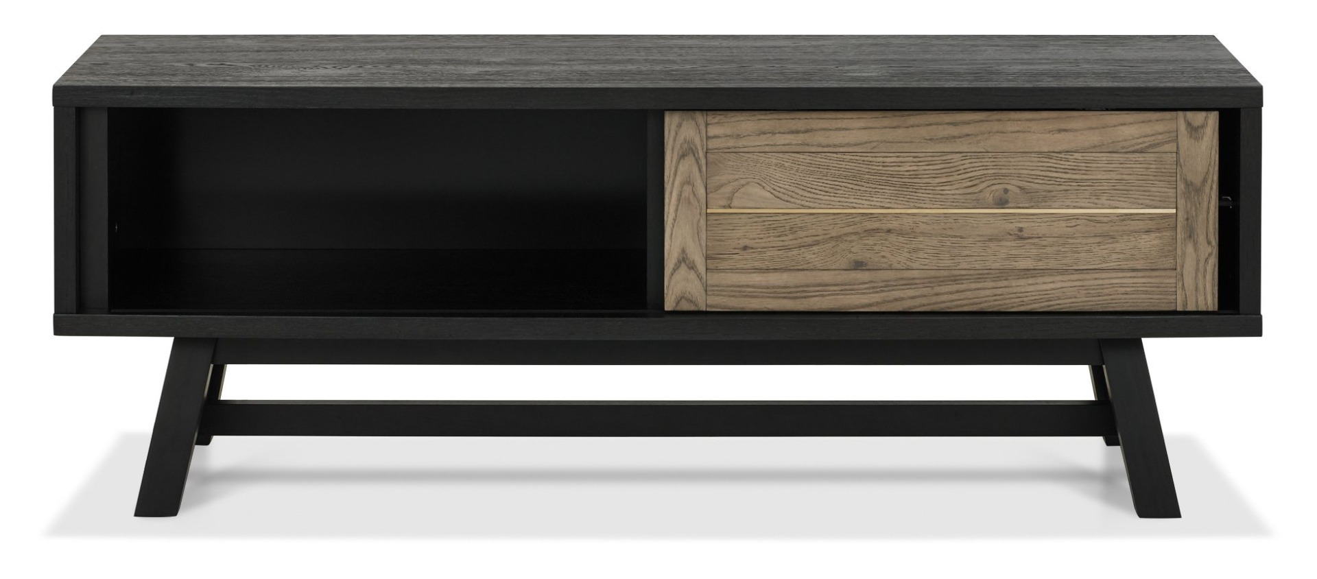 Camden Weathered Oak & Peppercorn Entertainment Unit by Bentley Designs | Style Our Home