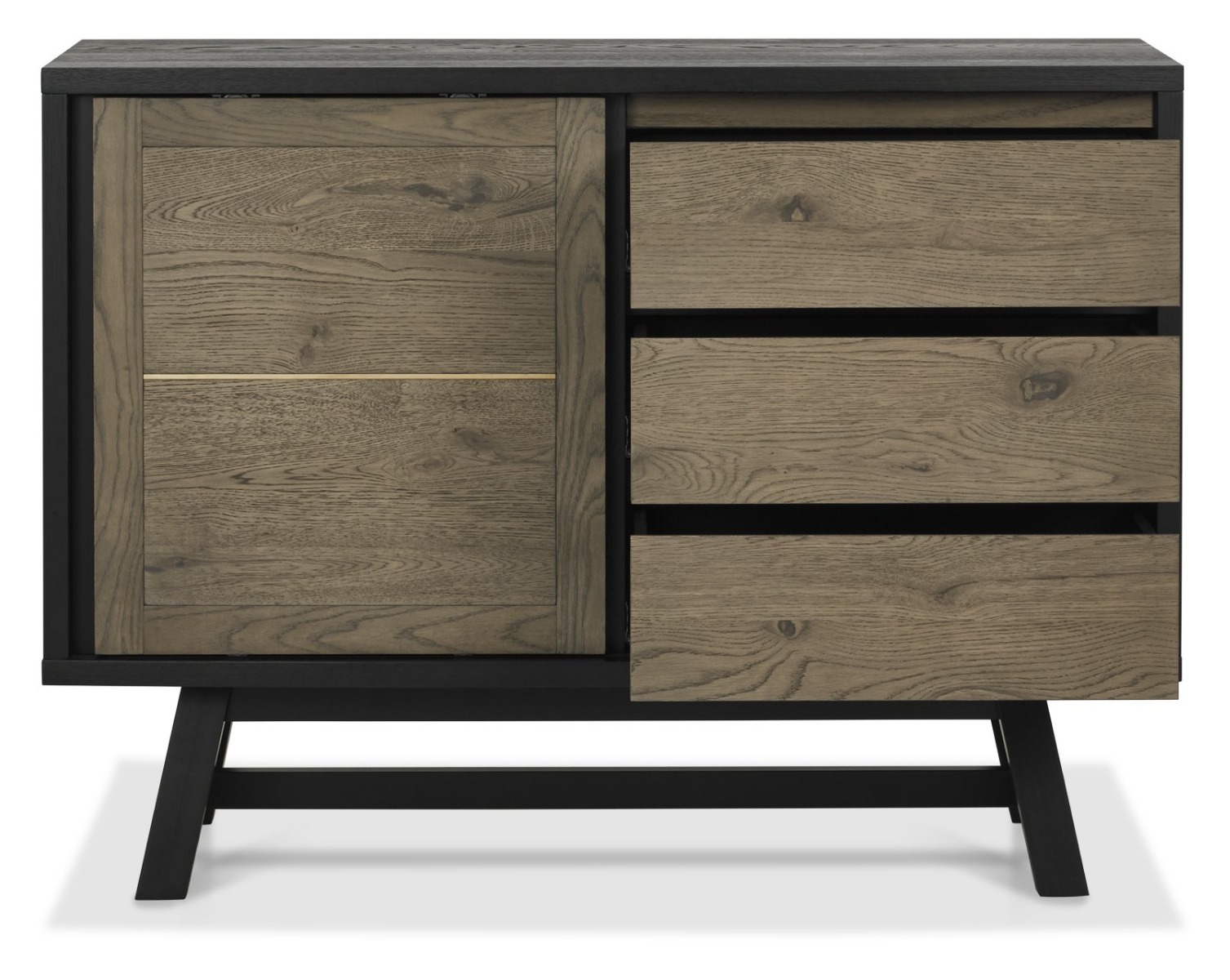 Camden Weathered Oak & Peppercorn Narrow Sideboard by Bentley Designs | Style Our Home