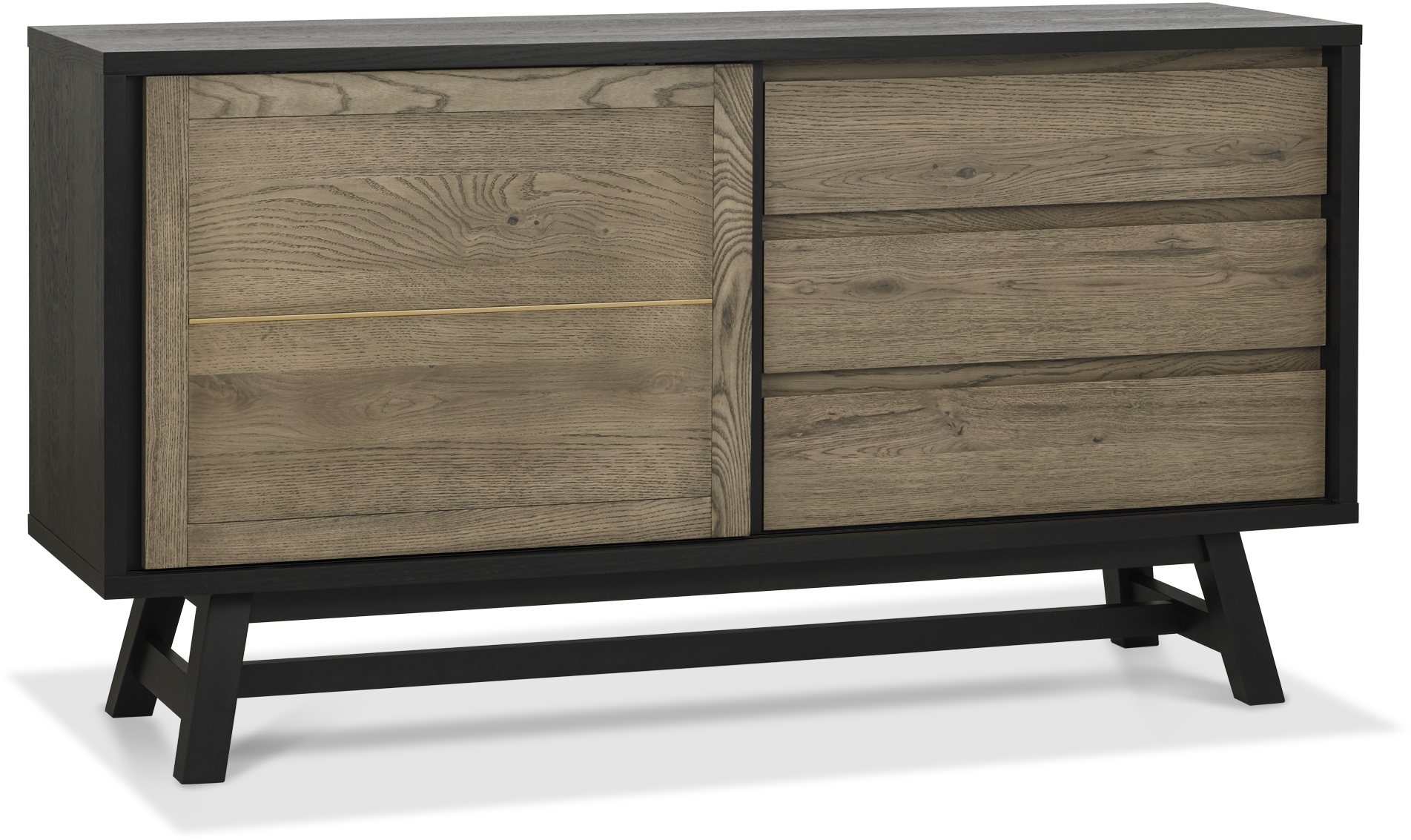 Camden Weathered Oak & Peppercorn Wide Sideboard by Bentley Designs | Style Our Home