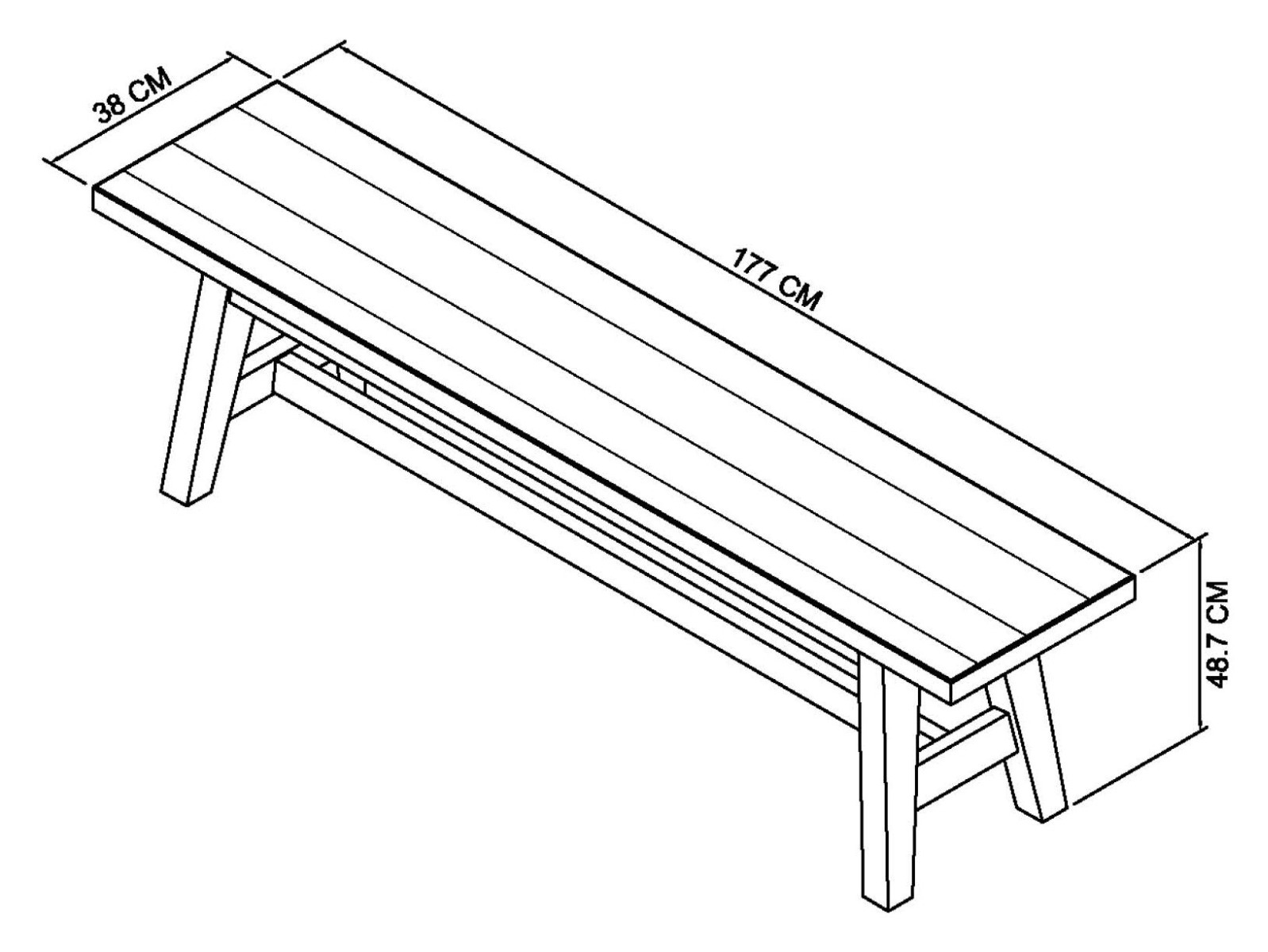 Camden Rustic Oak Small Bench by Bentley Designs | Style Our Home