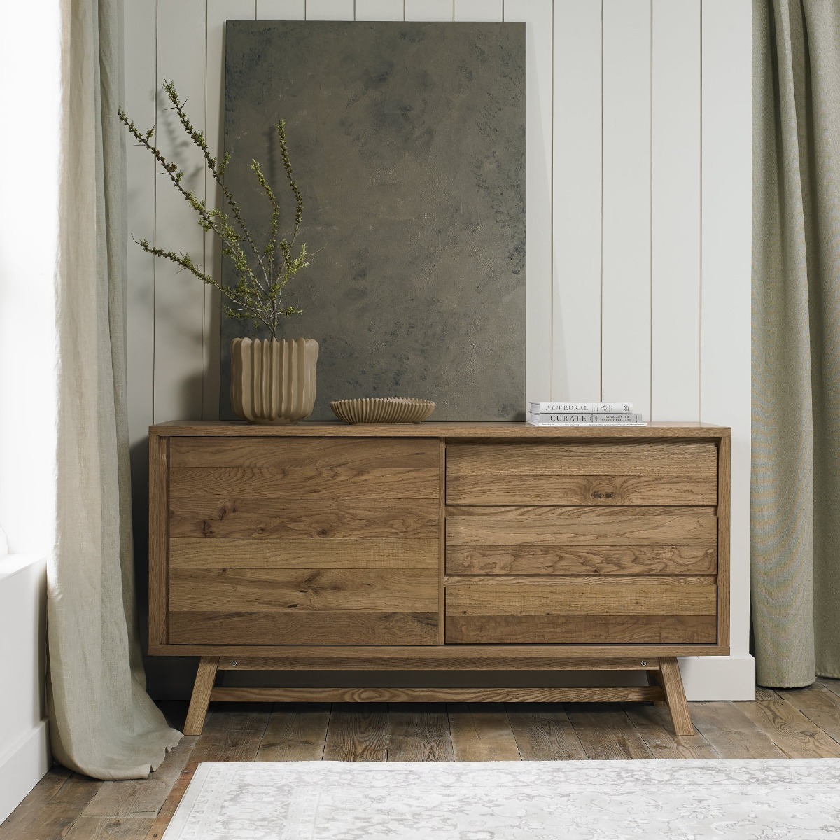 Camden Rustic Oak Wide Sideboard by Bentley Designs | Style Our Home