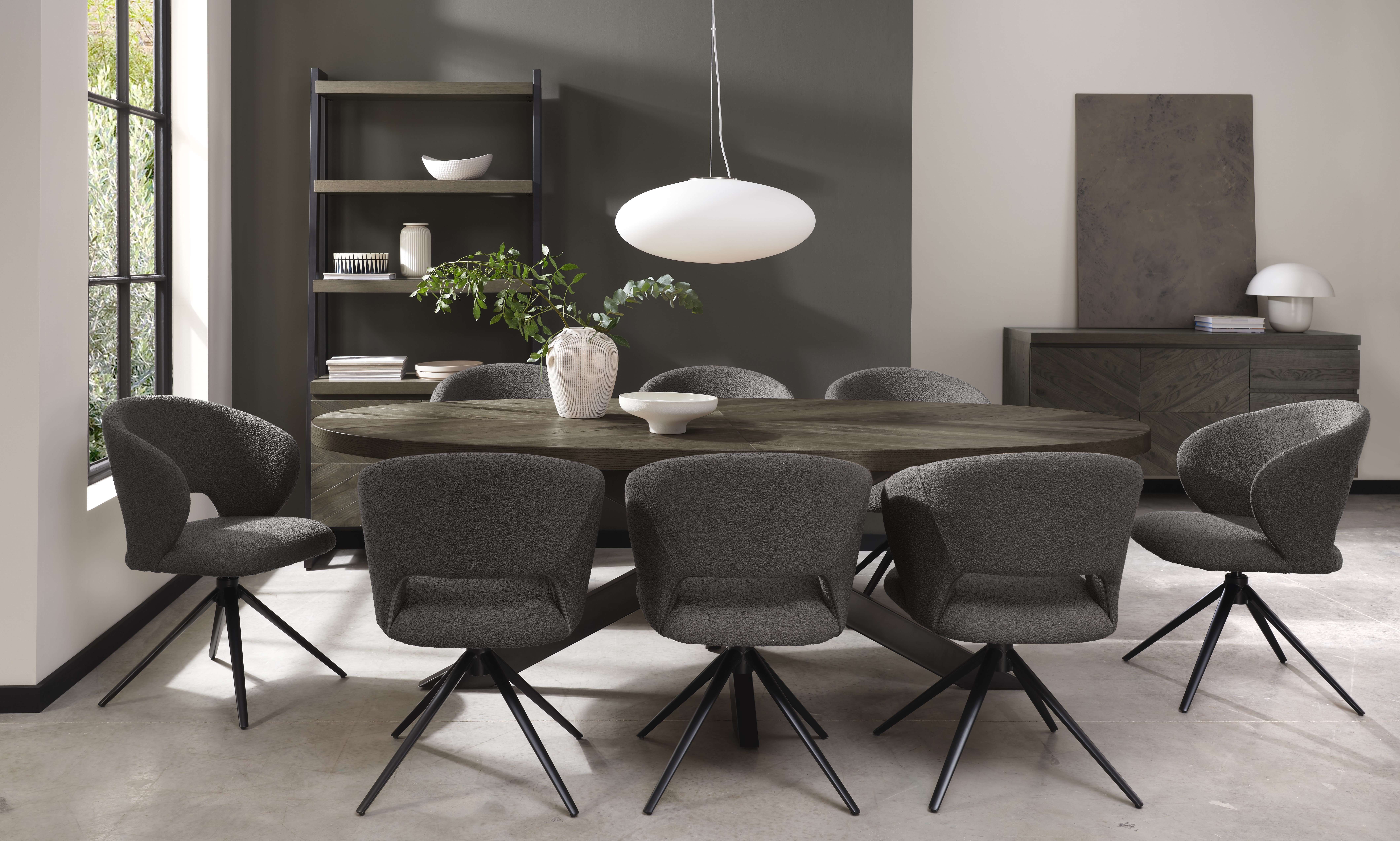 Ellipse Fumed Oak 8 Seater Dining Table by Bentley Designs | Style Our Home