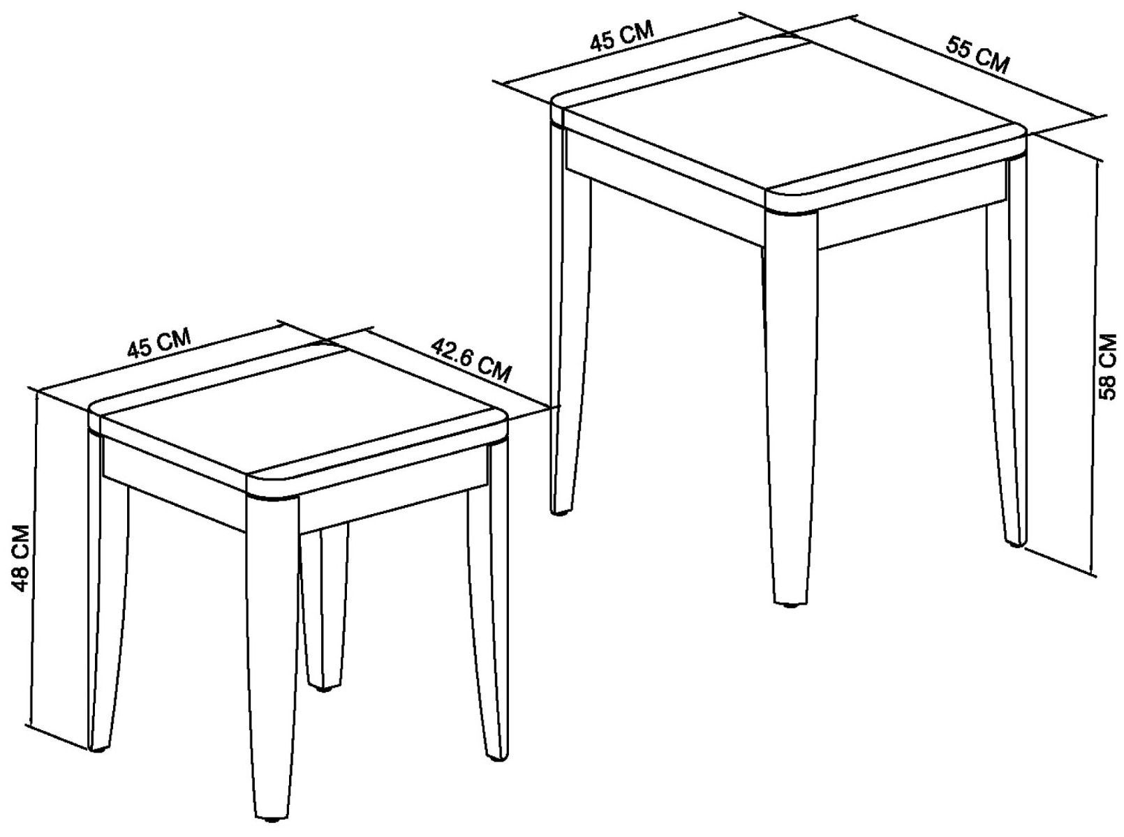 Chester Oak Nest of Lamp Tables by Bentley Designs | Style Our Home
