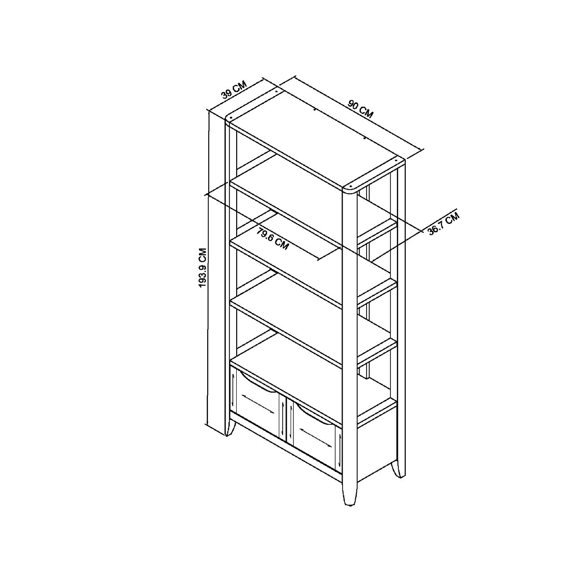 Chester Oak Open Display Unit by Bentley Designs | Style Our Home
