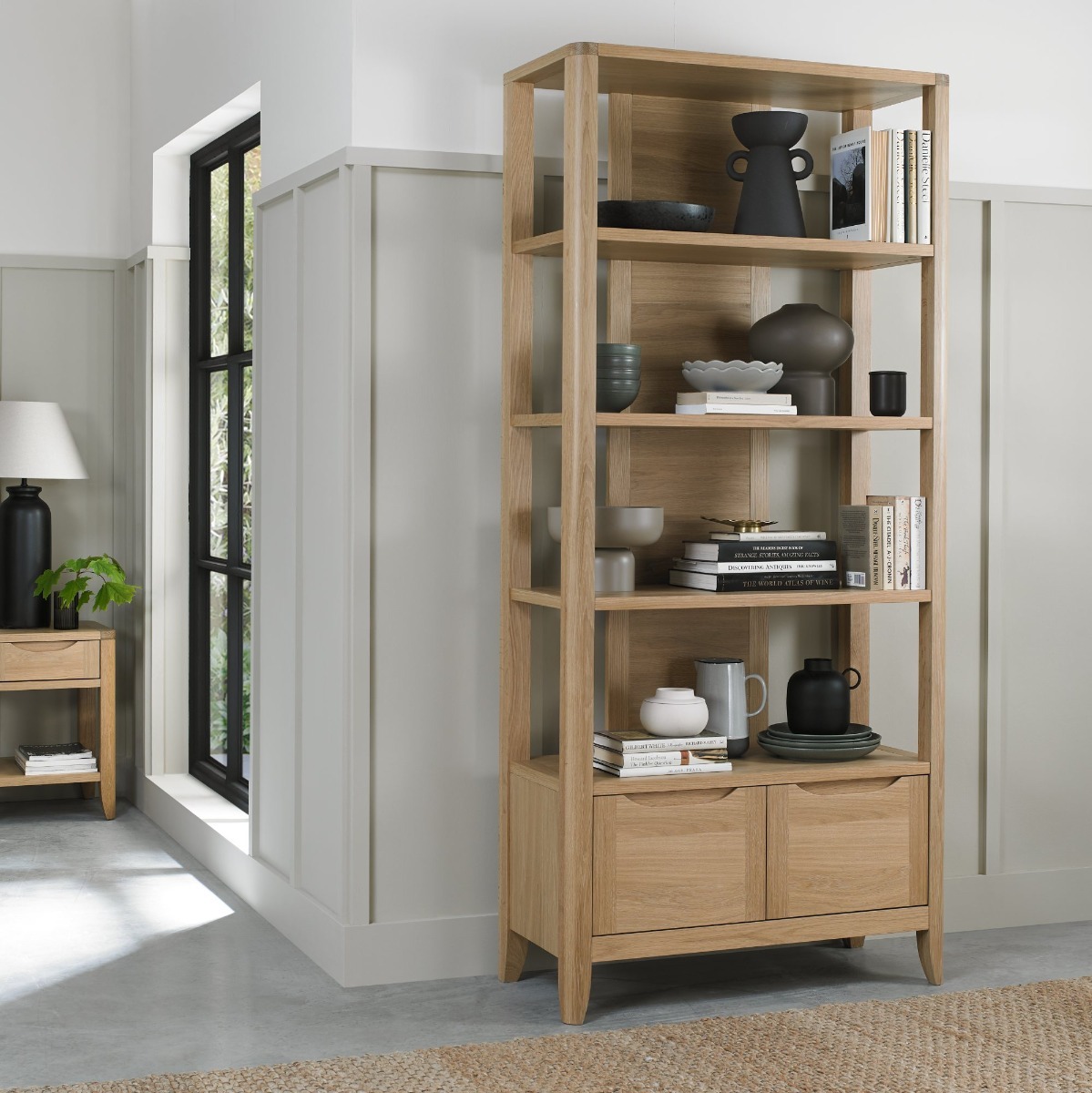 Chester Oak Open Display Unit by Bentley Designs | Style Our Home
