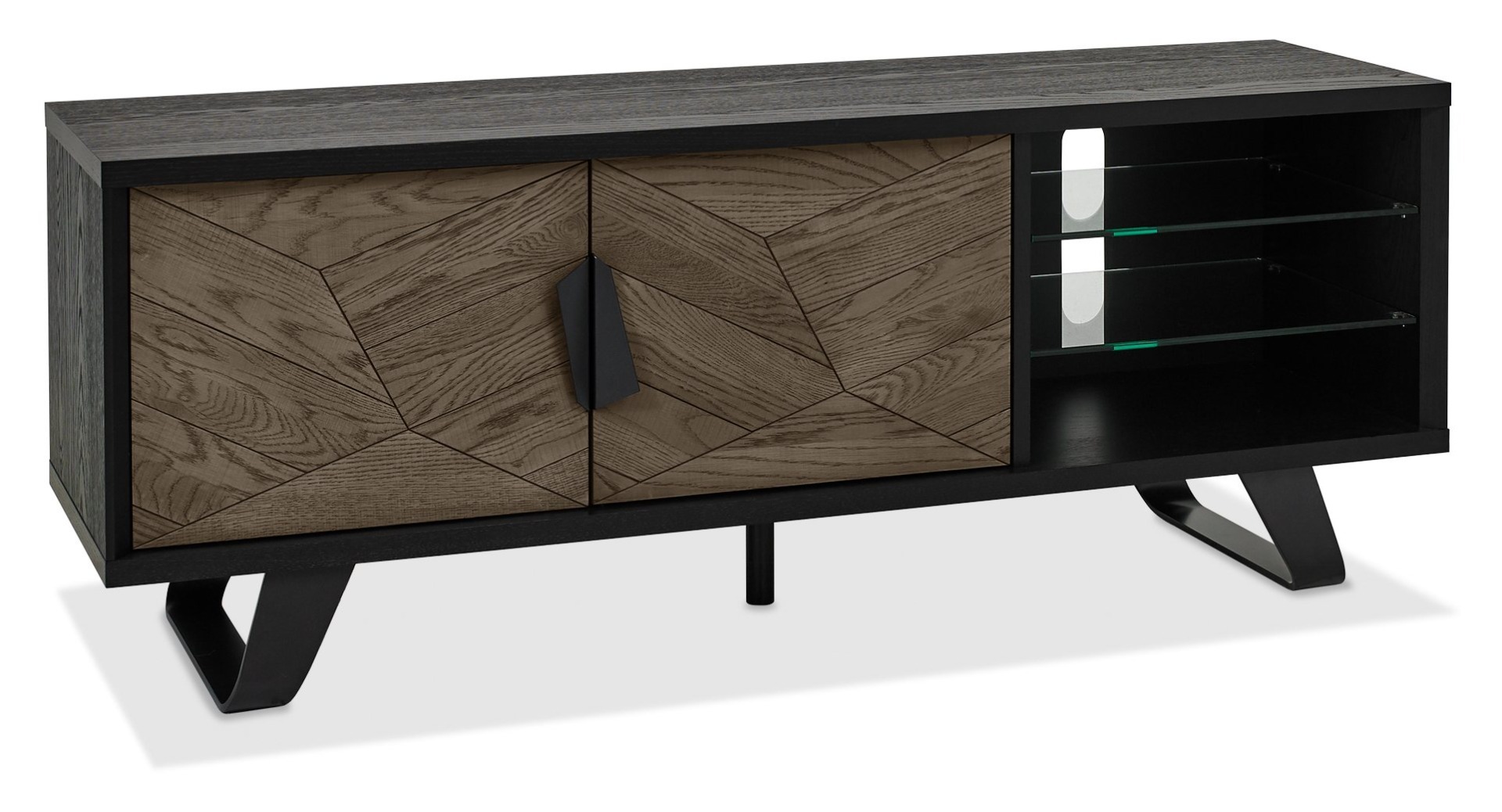 Emerson Weathered Oak & Peppercorn Entertainment Unit by Bentley Designs | Style Our Home
